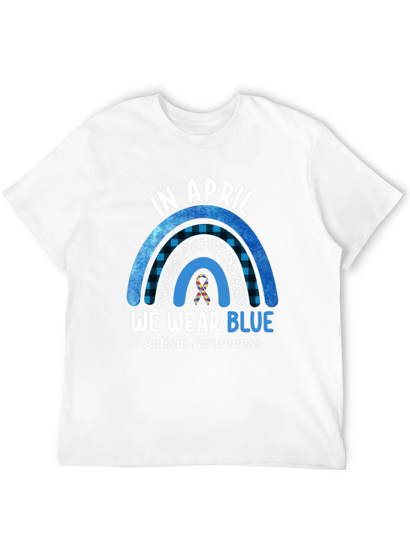 Autism Awareness Rainbow T-Shirt - We Wear Blue