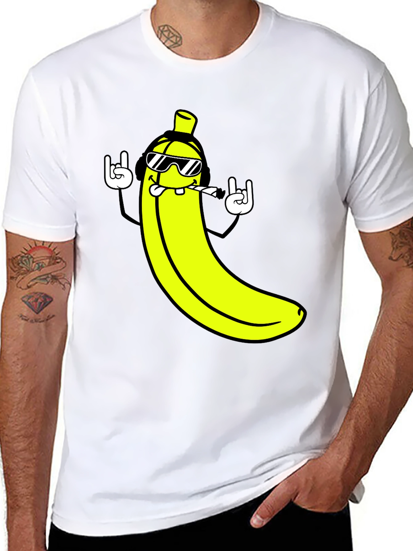 Cool Banana Graphic T-Shirt - Rock On Style
