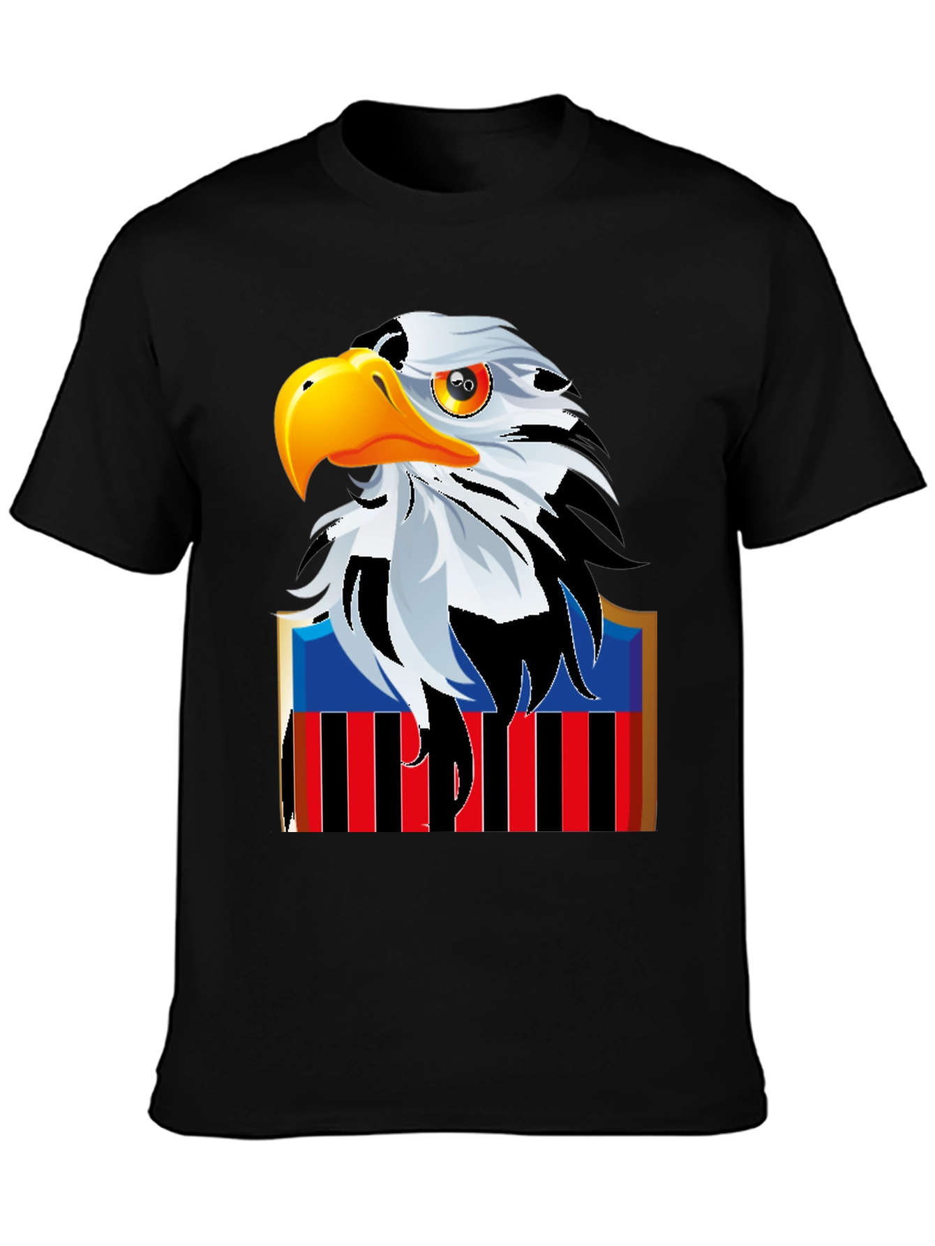 Eagle Graphic Print Black T-Shirt