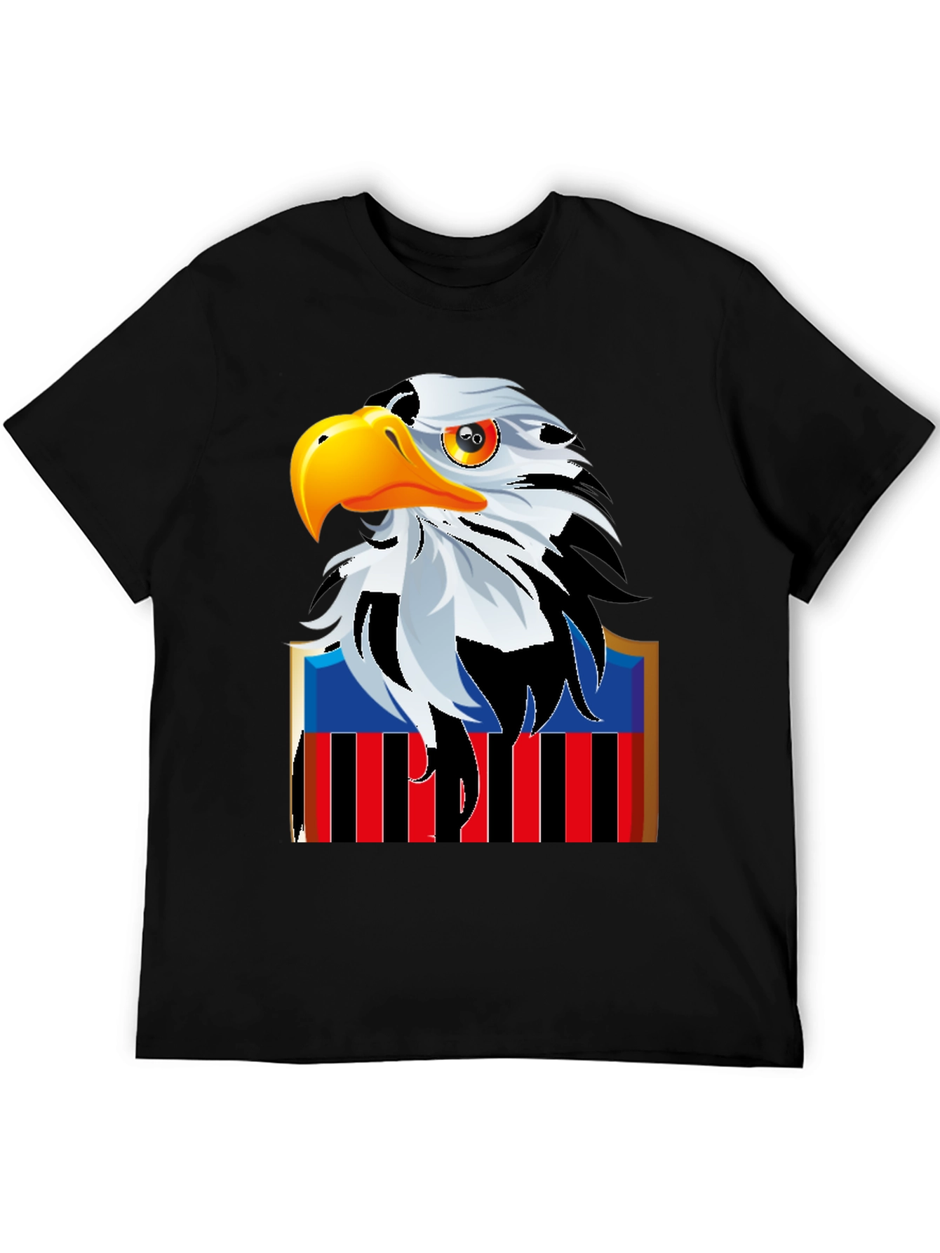 Eagle Graphic Print Black T-Shirt