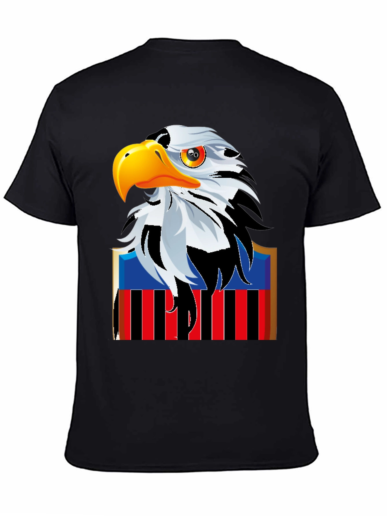 Eagle Graphic Print Black T-Shirt