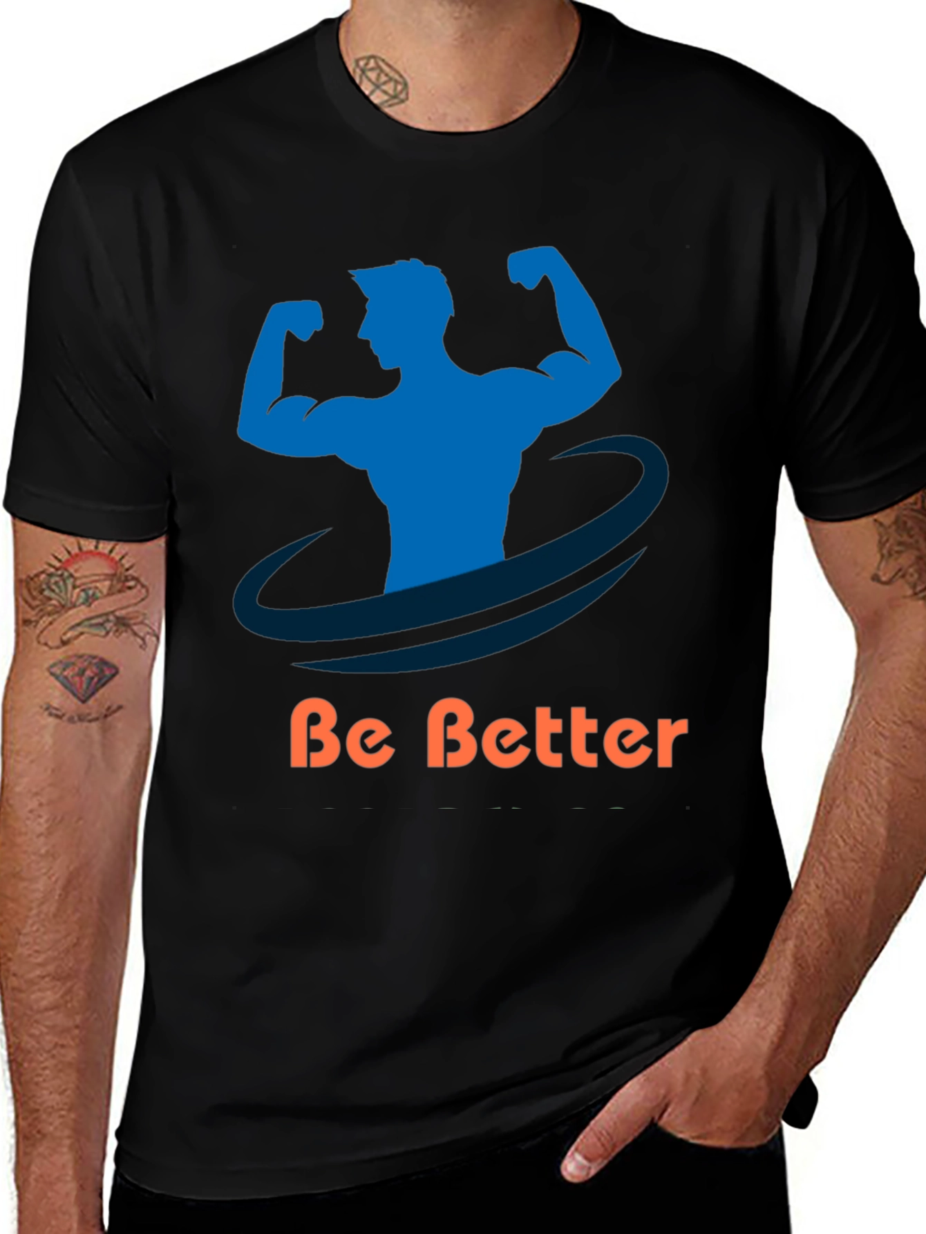 Be Better Gym T-Shirt - Black Stylish Fitness Apparel