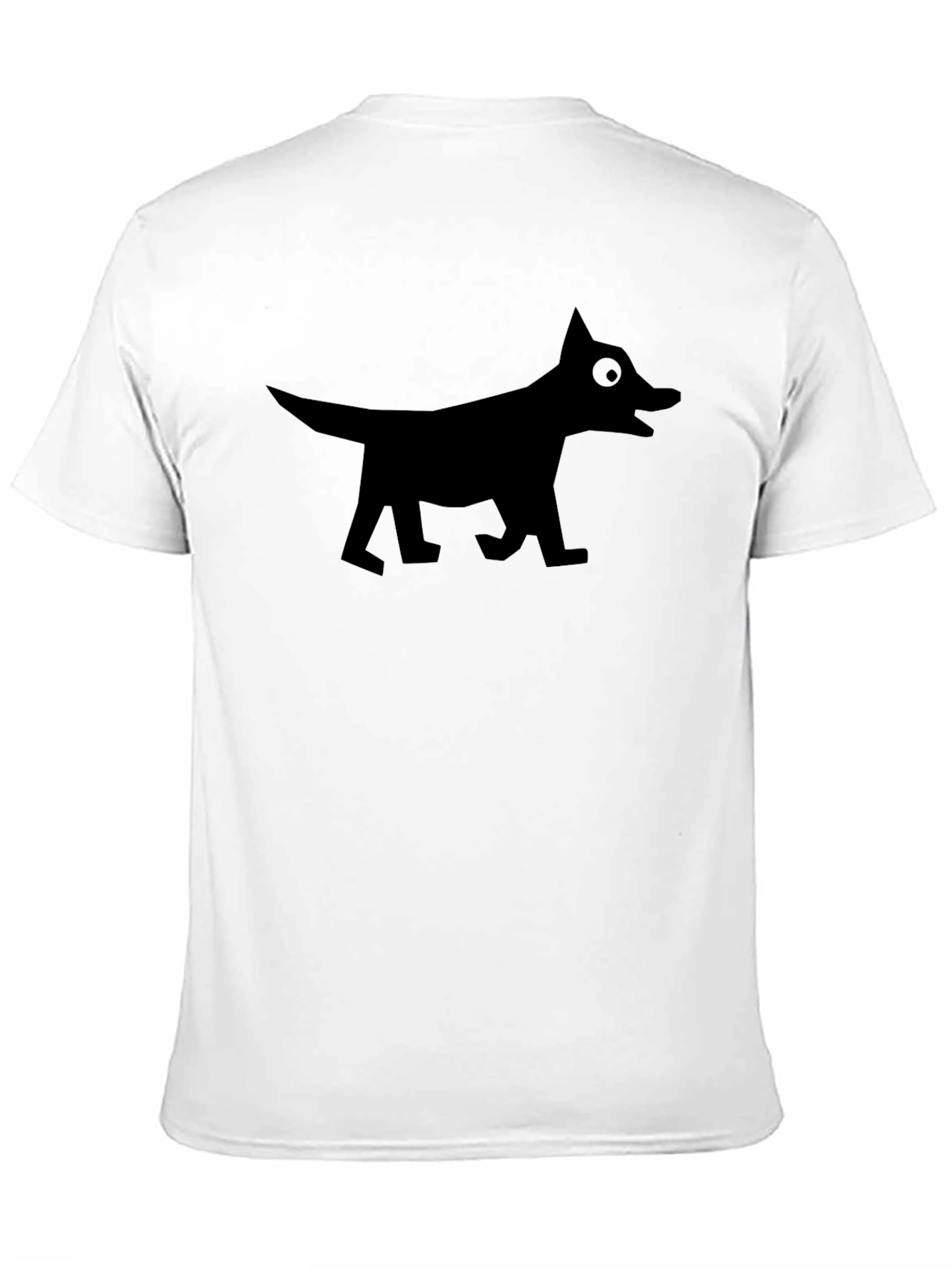 Dog Graphic Tee - Stylish Black Cotton T-Shirt