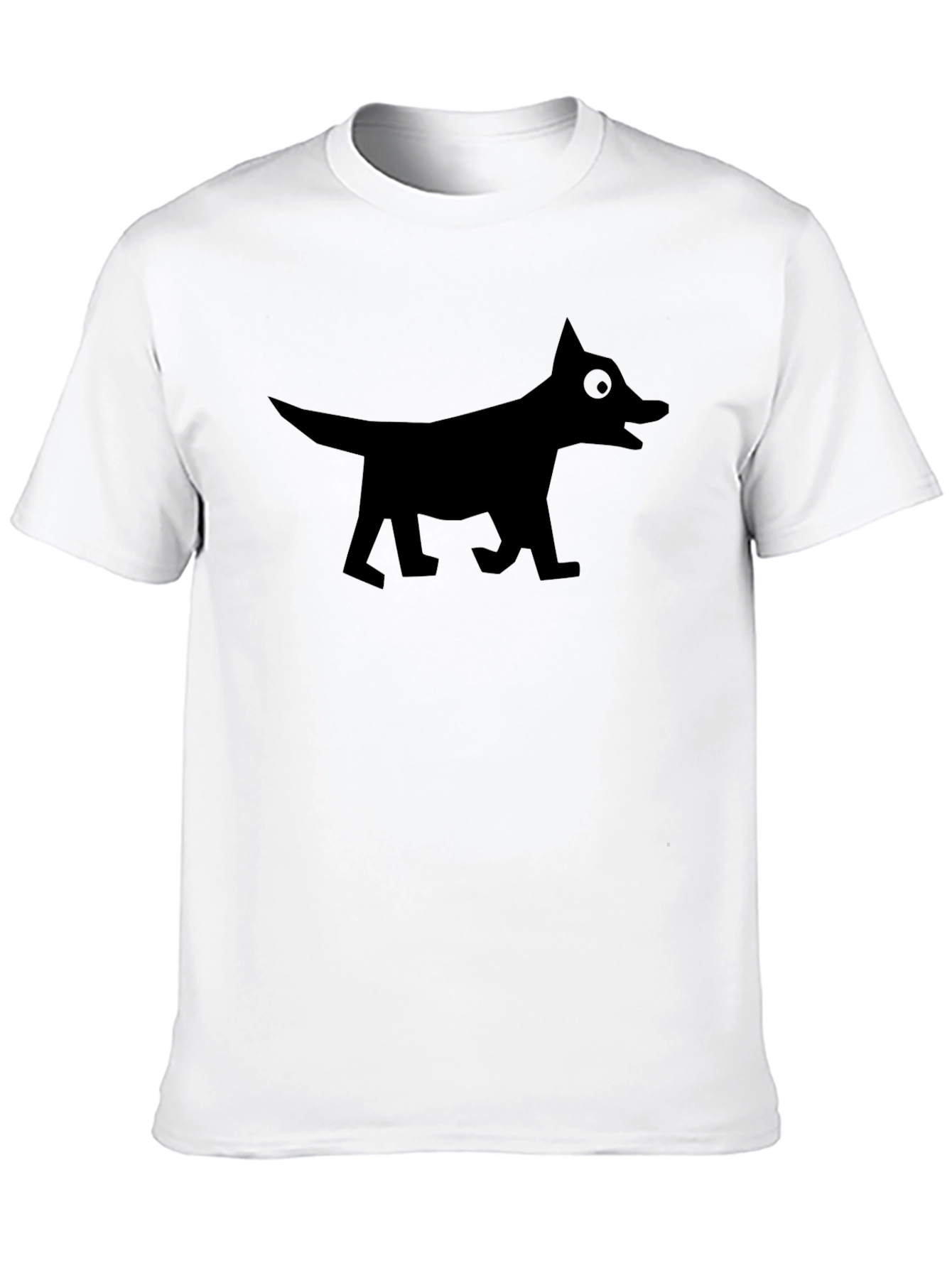 Dog Graphic Tee - Stylish Black Cotton T-Shirt