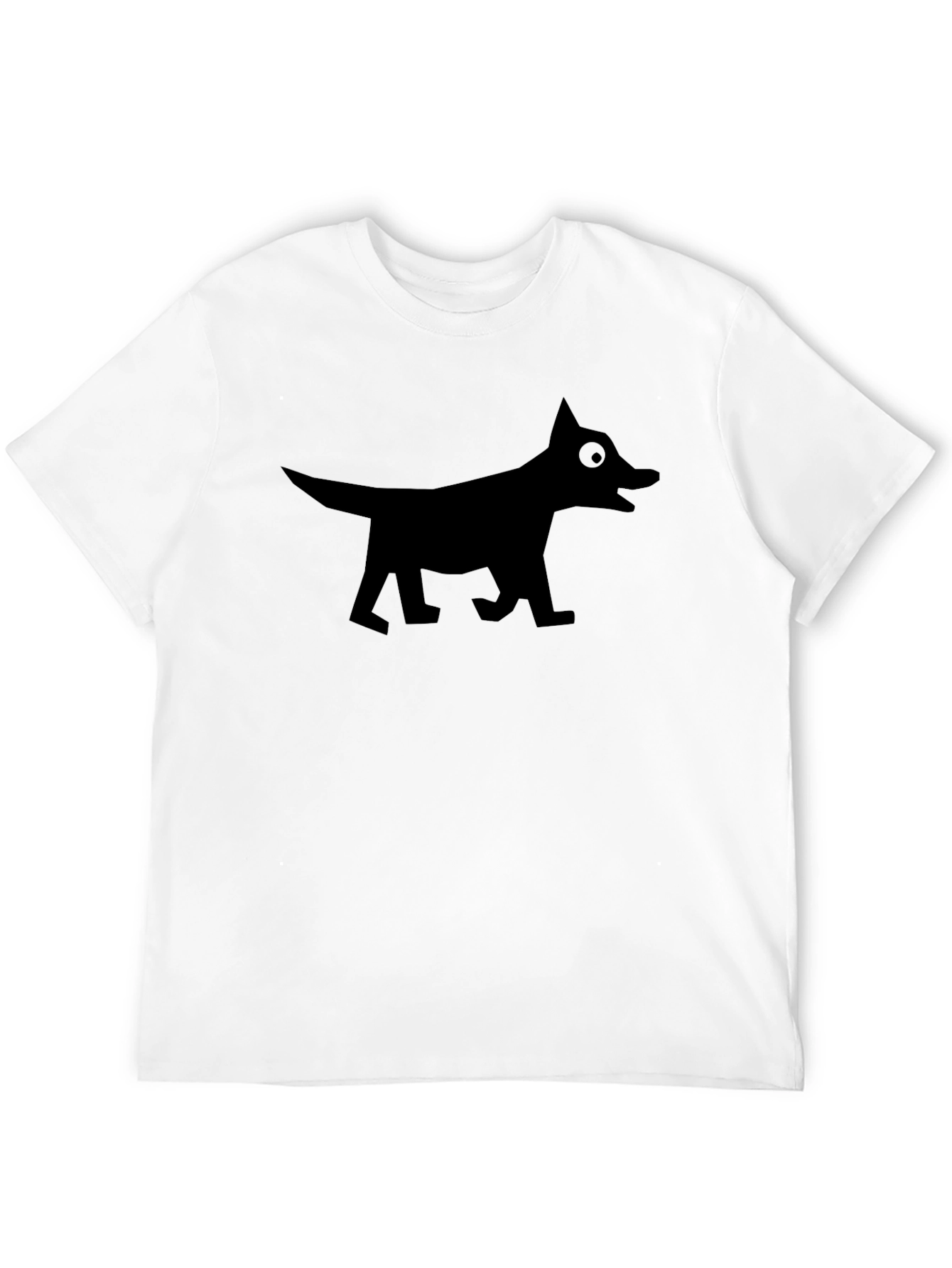 Dog Graphic Tee - Stylish Black Cotton T-Shirt