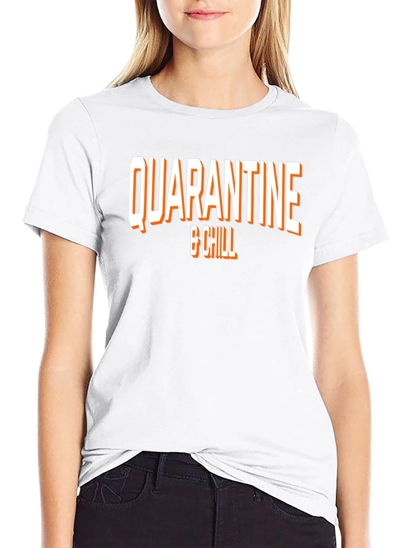 Quarantine & Chill Graphic Tee - Black T-Shirt