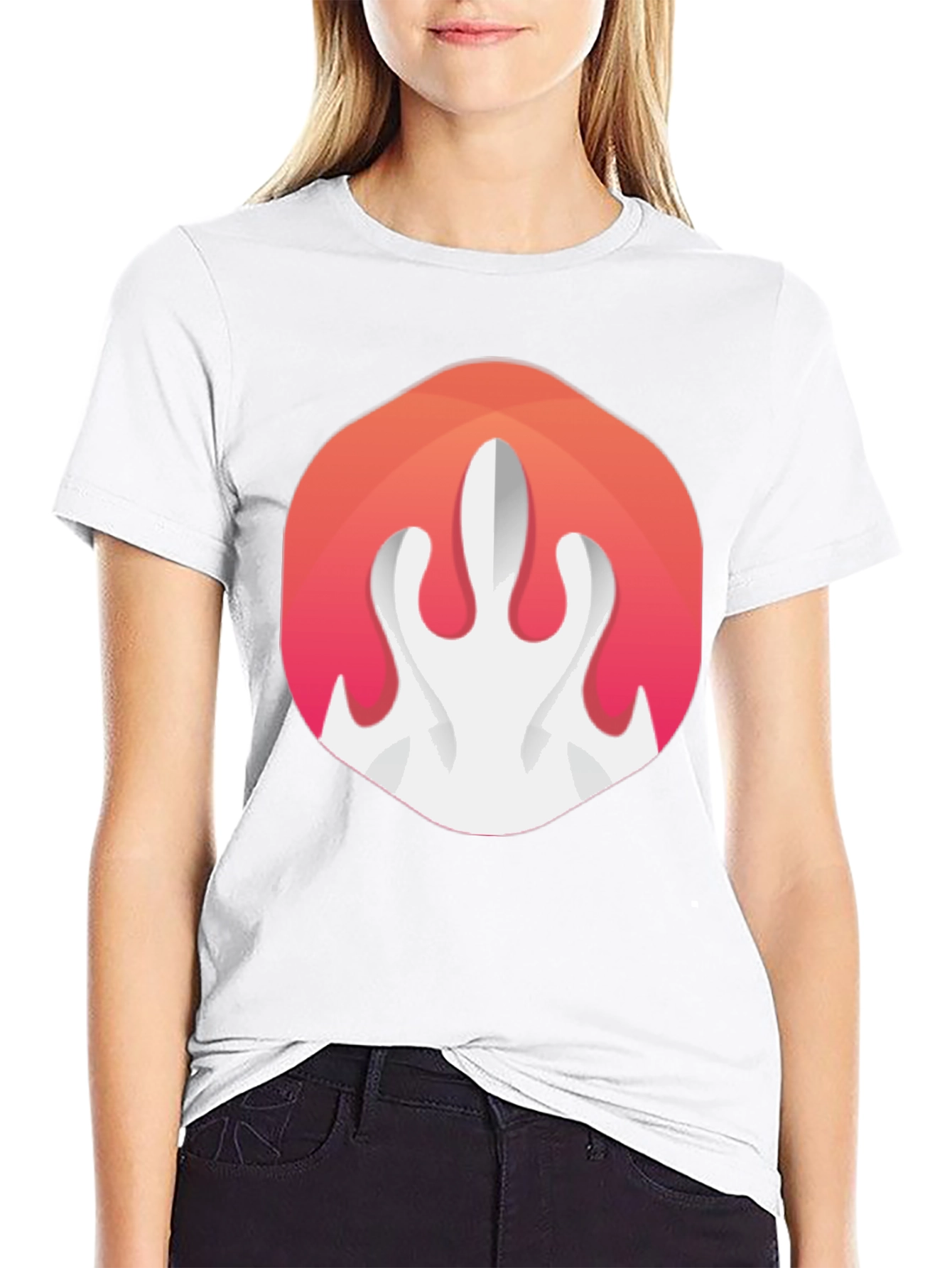 Flame Logo Black T-Shirt - Stylish Graphic Tee