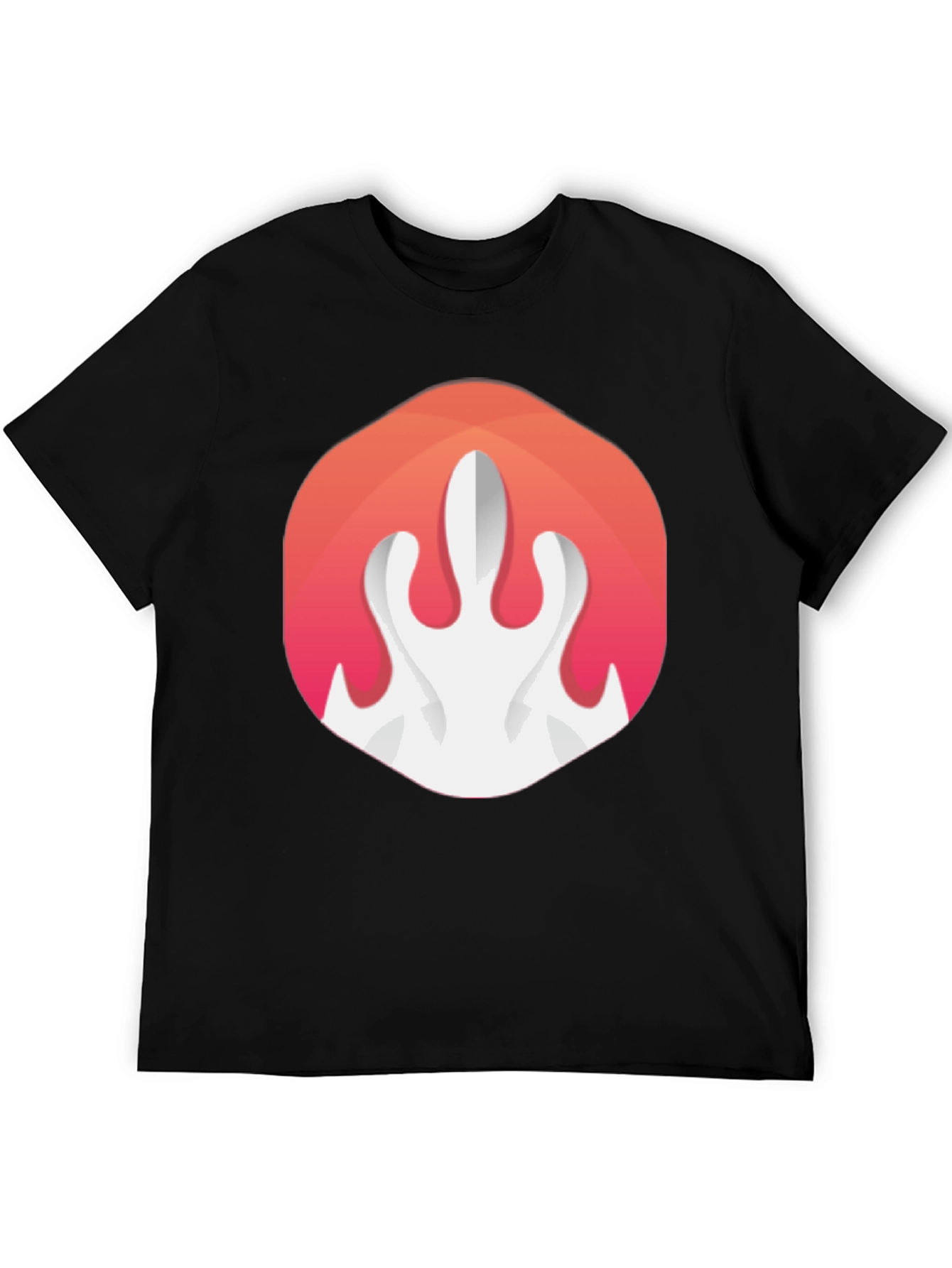 Flame Logo Black T-Shirt - Stylish Graphic Tee