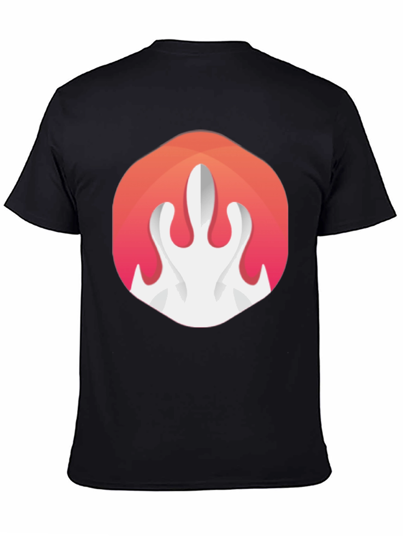 Flame Logo Black T-Shirt - Stylish Graphic Tee