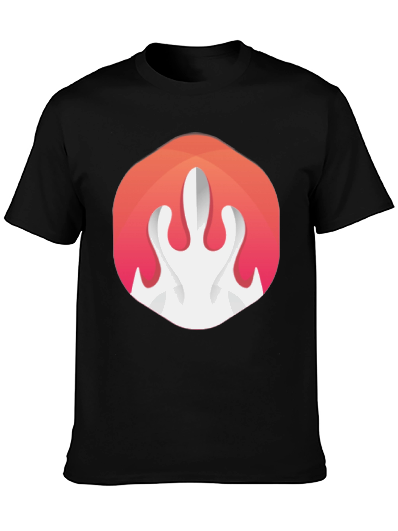 Flame Logo Black T-Shirt - Stylish Graphic Tee