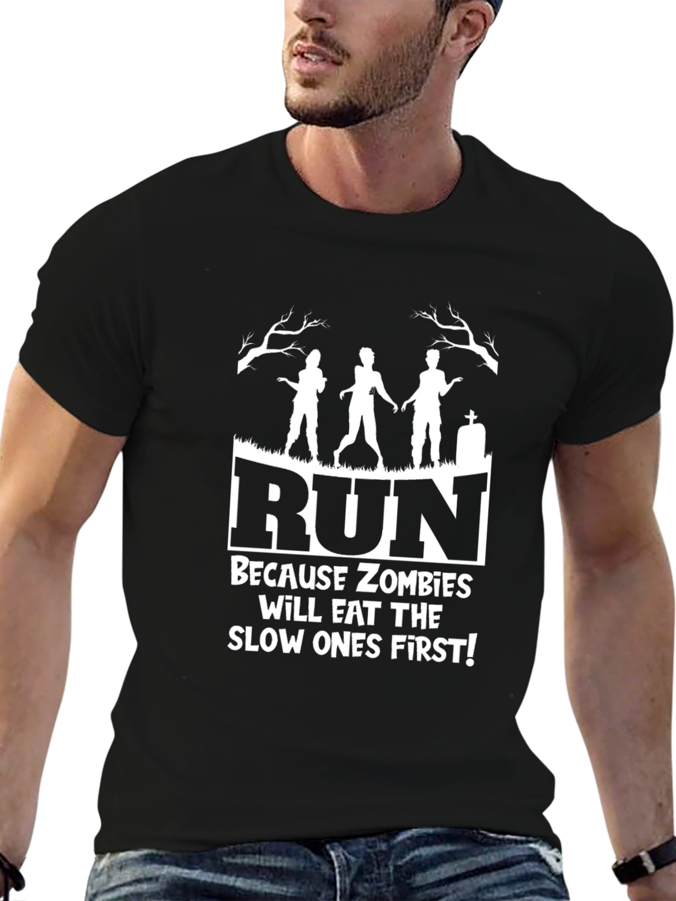 Zombie Run T-Shirt - Funny Halloween Tee