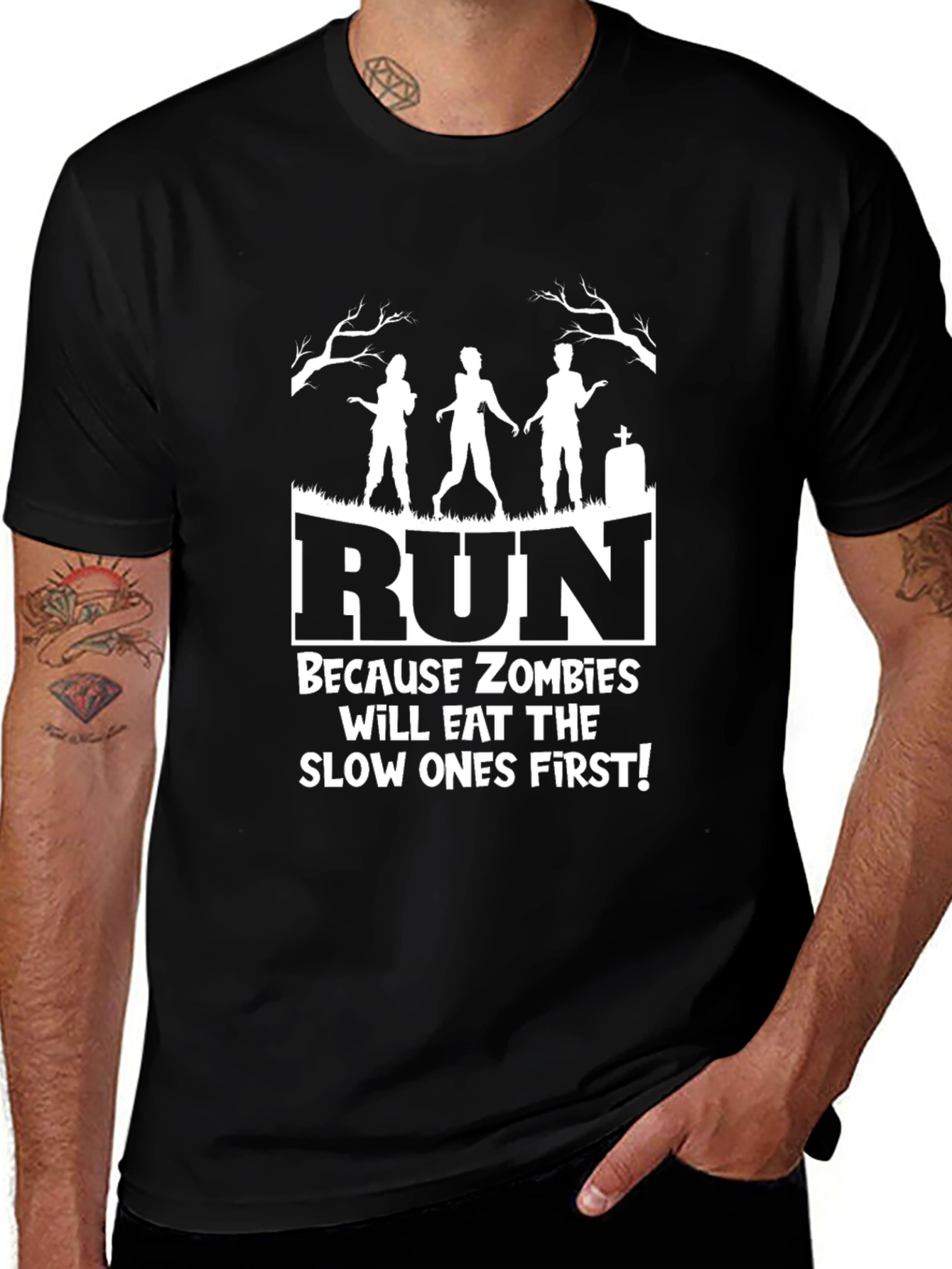 Zombie Run T-Shirt - Funny Halloween Tee