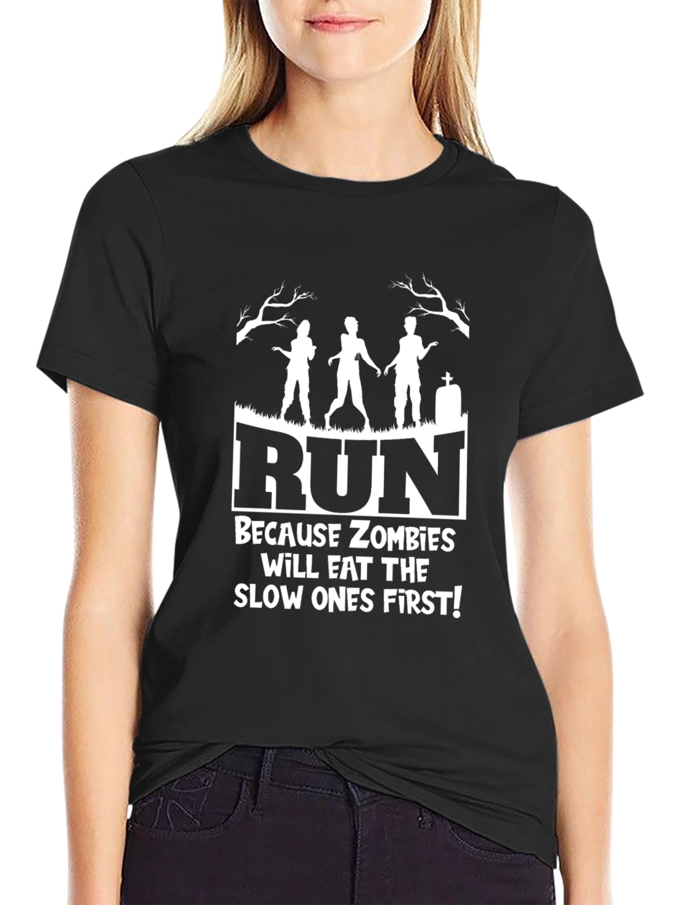 Zombie Run T-Shirt - Funny Halloween Tee
