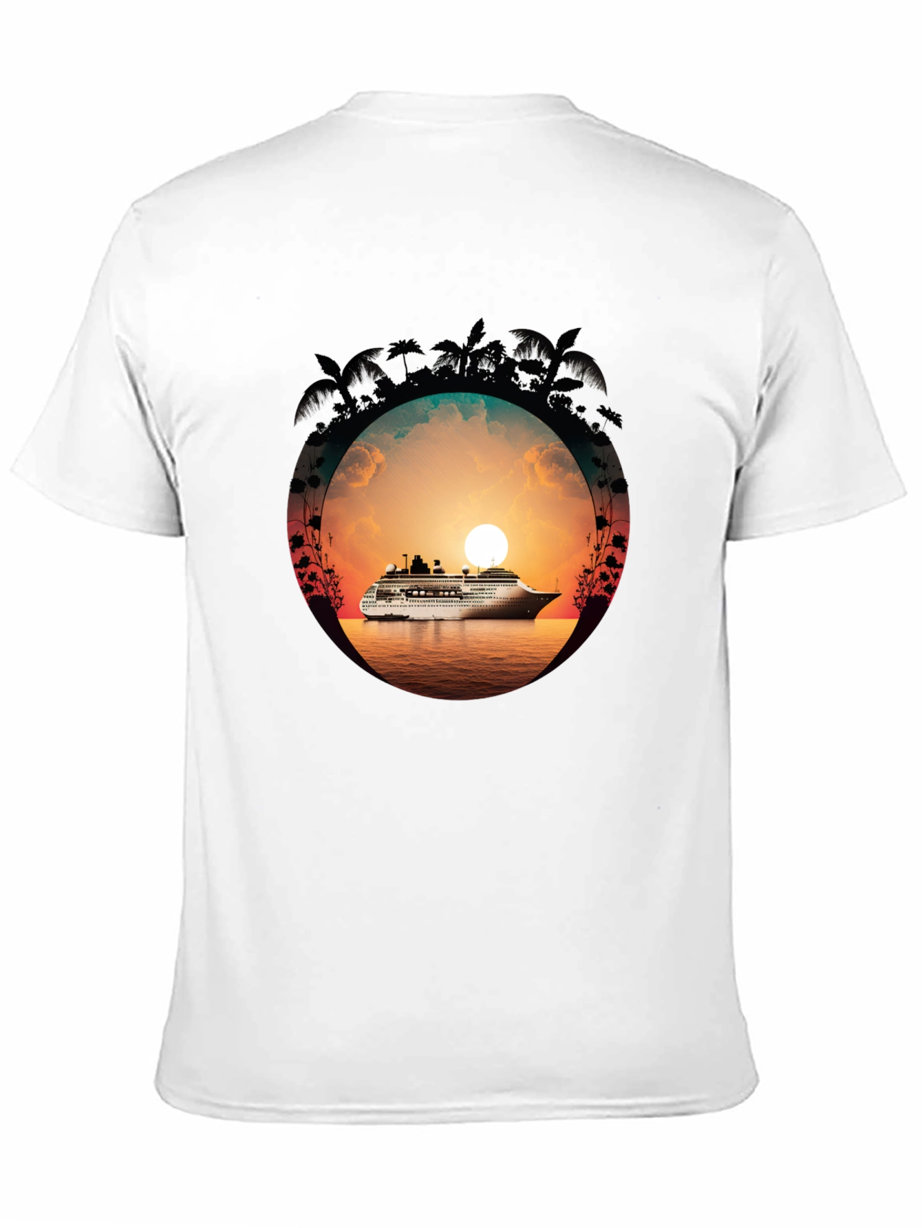 Sunset Cruise Graphic Tee - Tropical Vacation Shirt