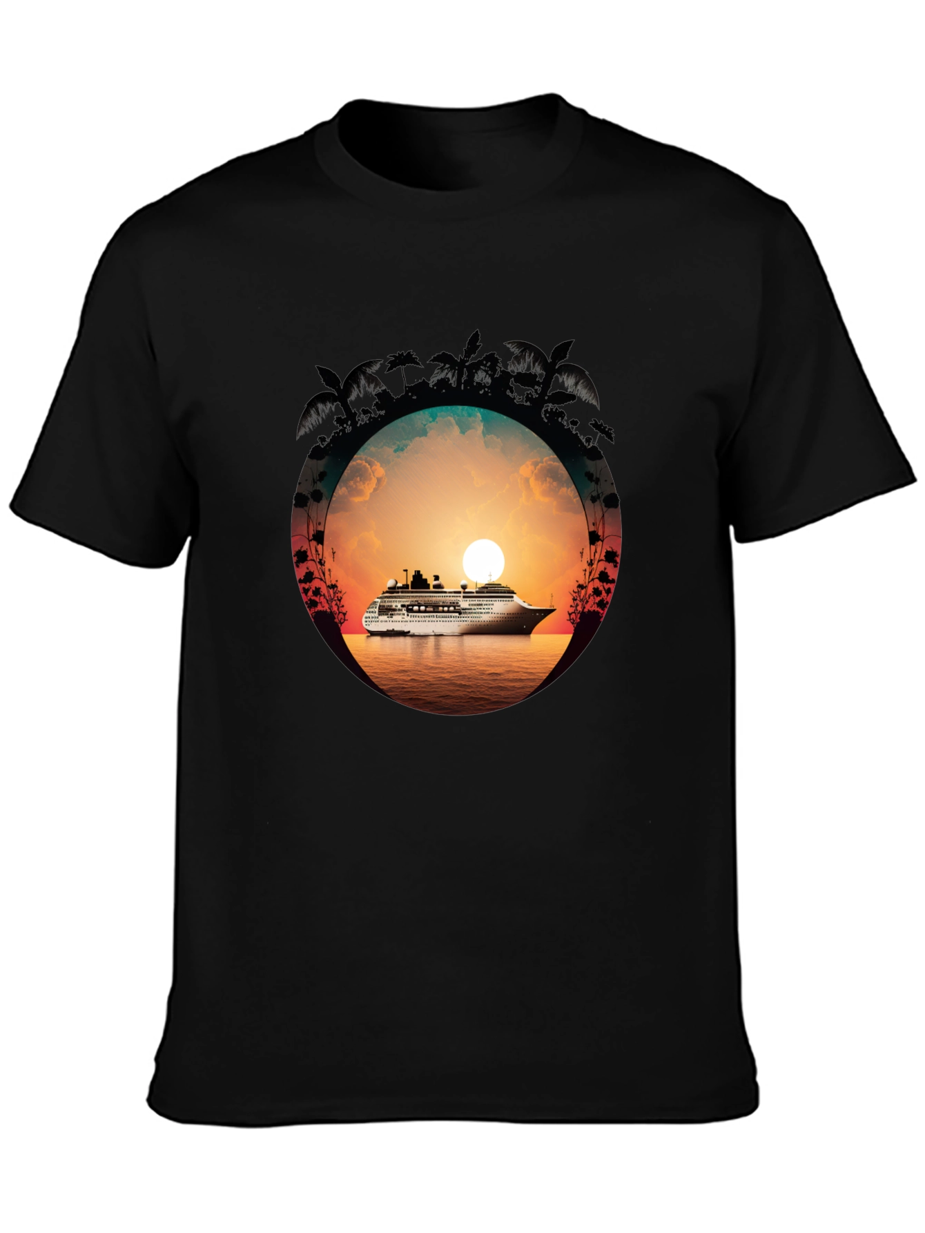 Sunset Cruise Graphic Tee - Tropical Vacation Shirt