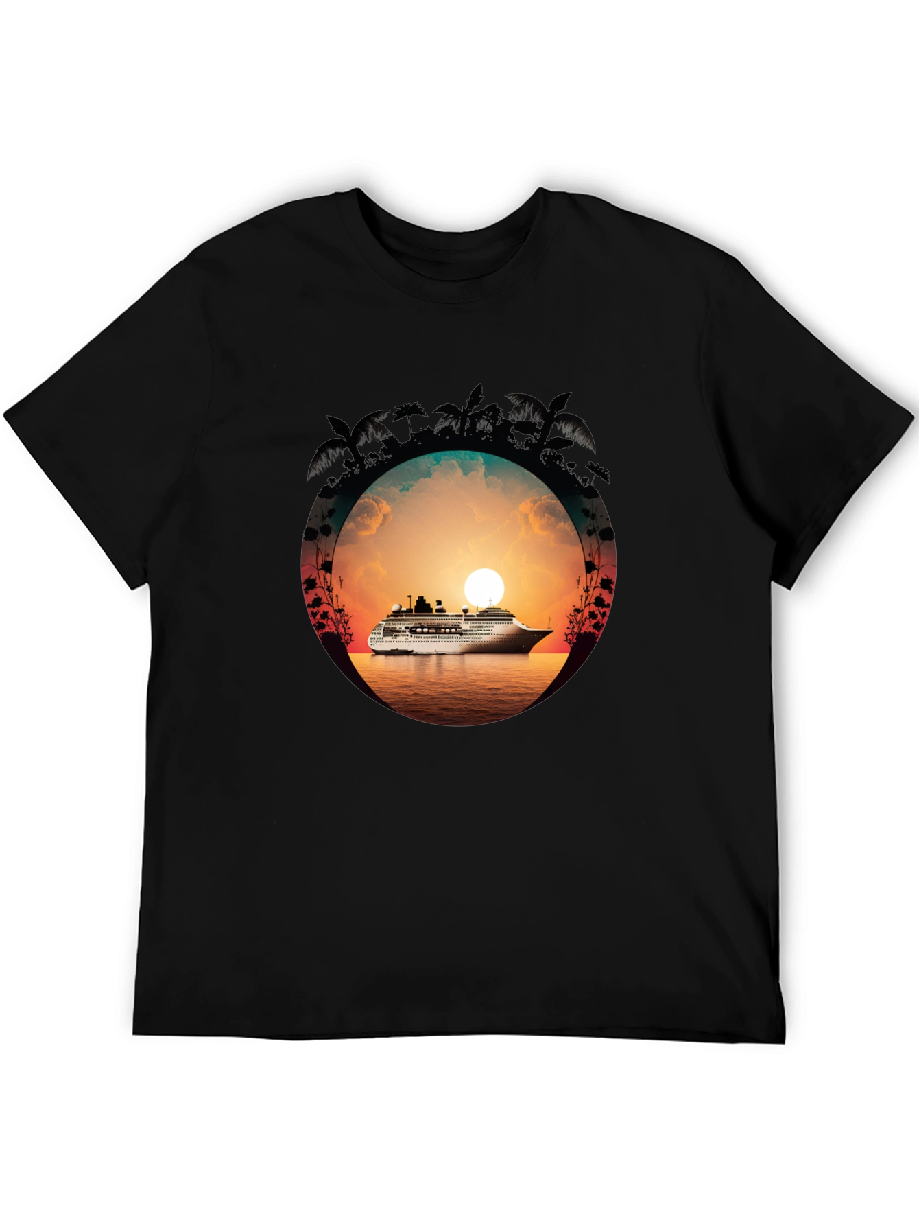 Sunset Cruise Graphic Tee - Tropical Vacation Shirt