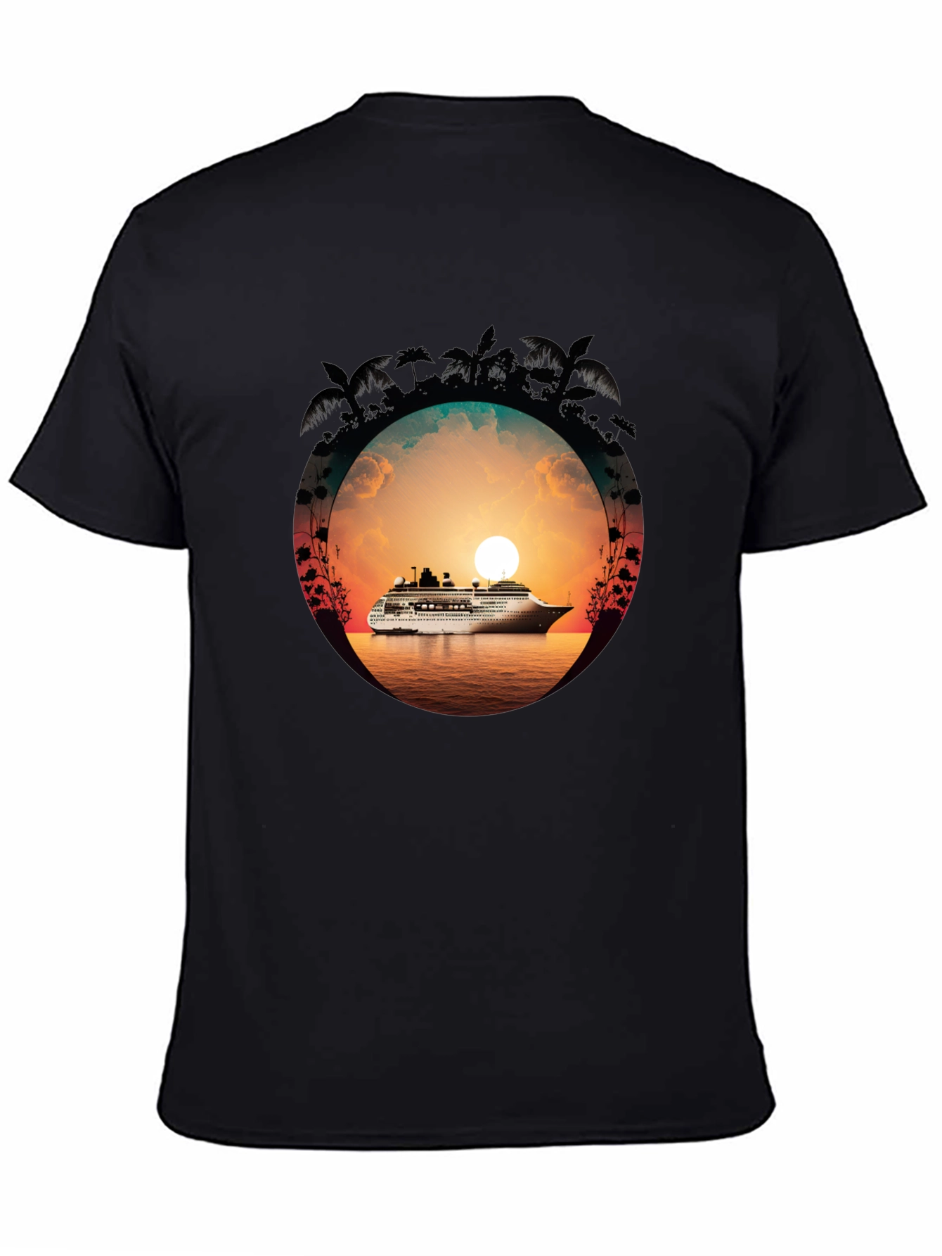 Sunset Cruise Graphic Tee - Tropical Vacation Shirt