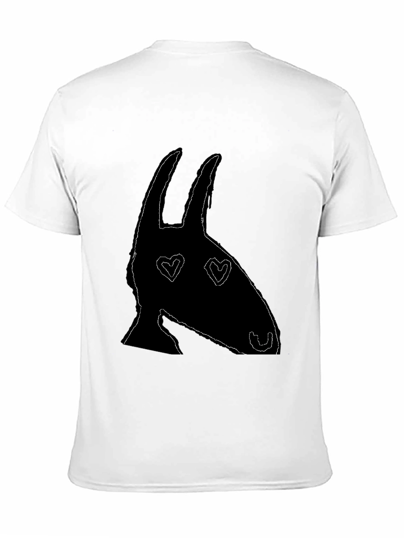 Heart Eyes Animal Silhouette Black Graphic Tee