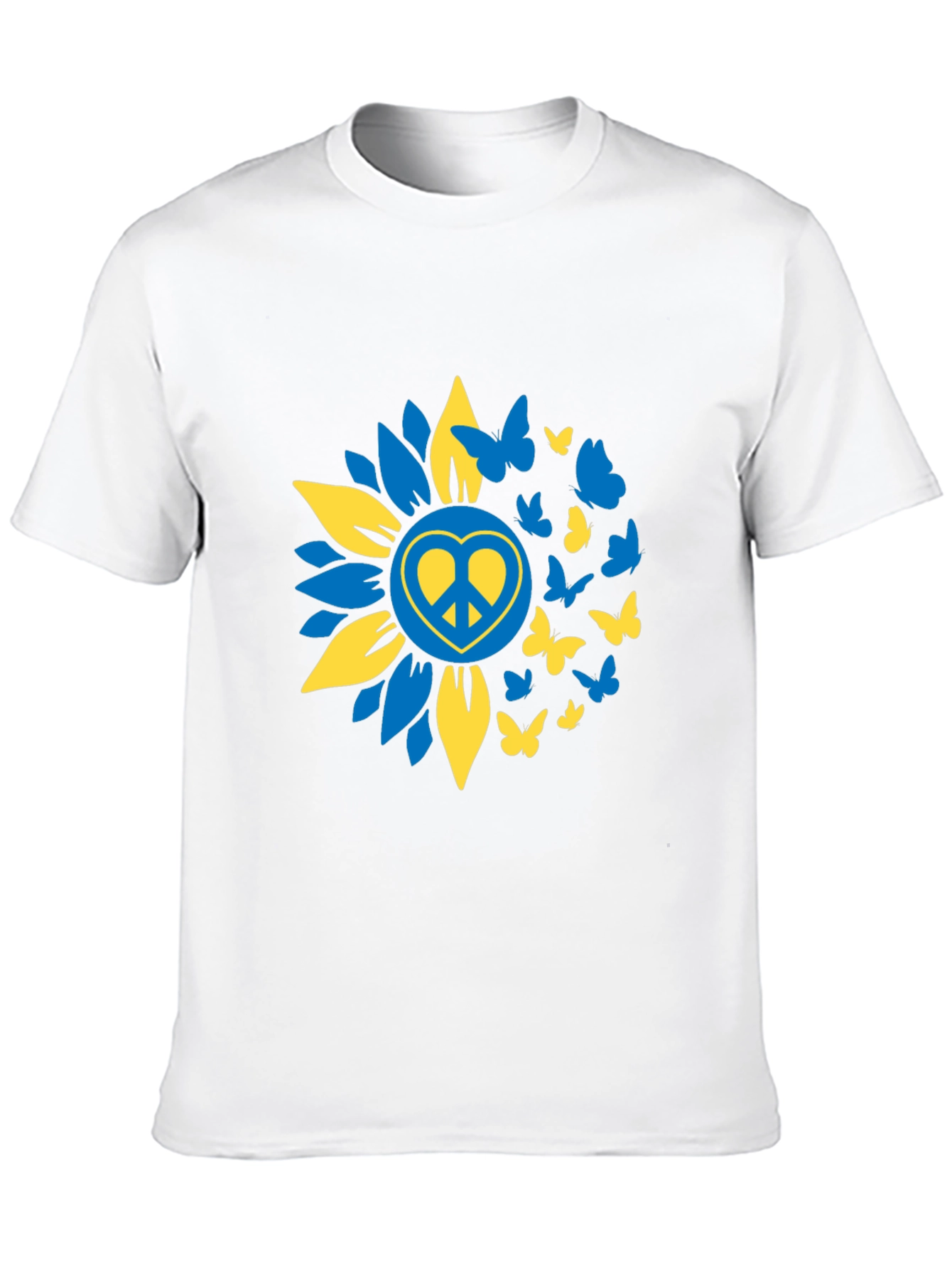Peace Sunflower Ukraine Butterfly T-Shirt