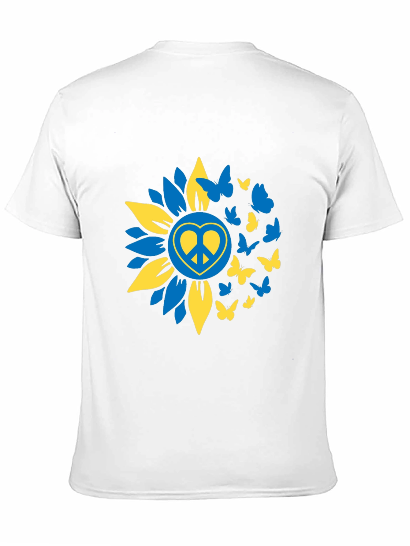 Peace Sunflower Ukraine Butterfly T-Shirt