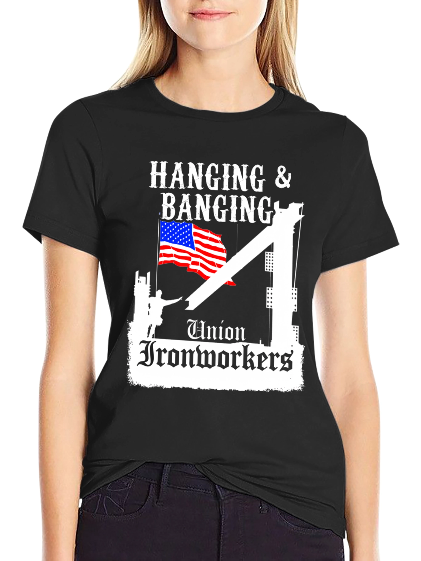 Union Ironworkers Hanging & Banging T-Shirt