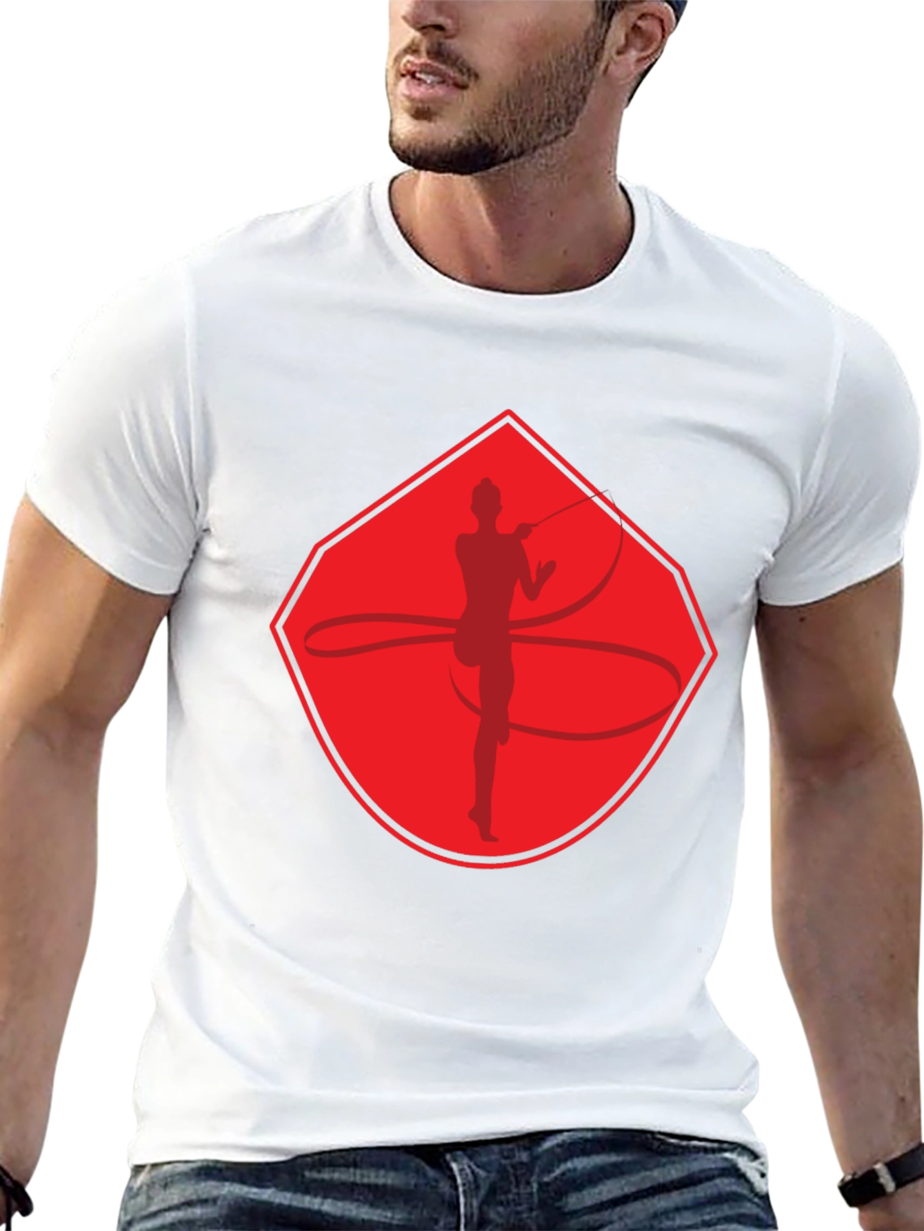 Rhythmic Gymnast Graphic T-Shirt - Red Design