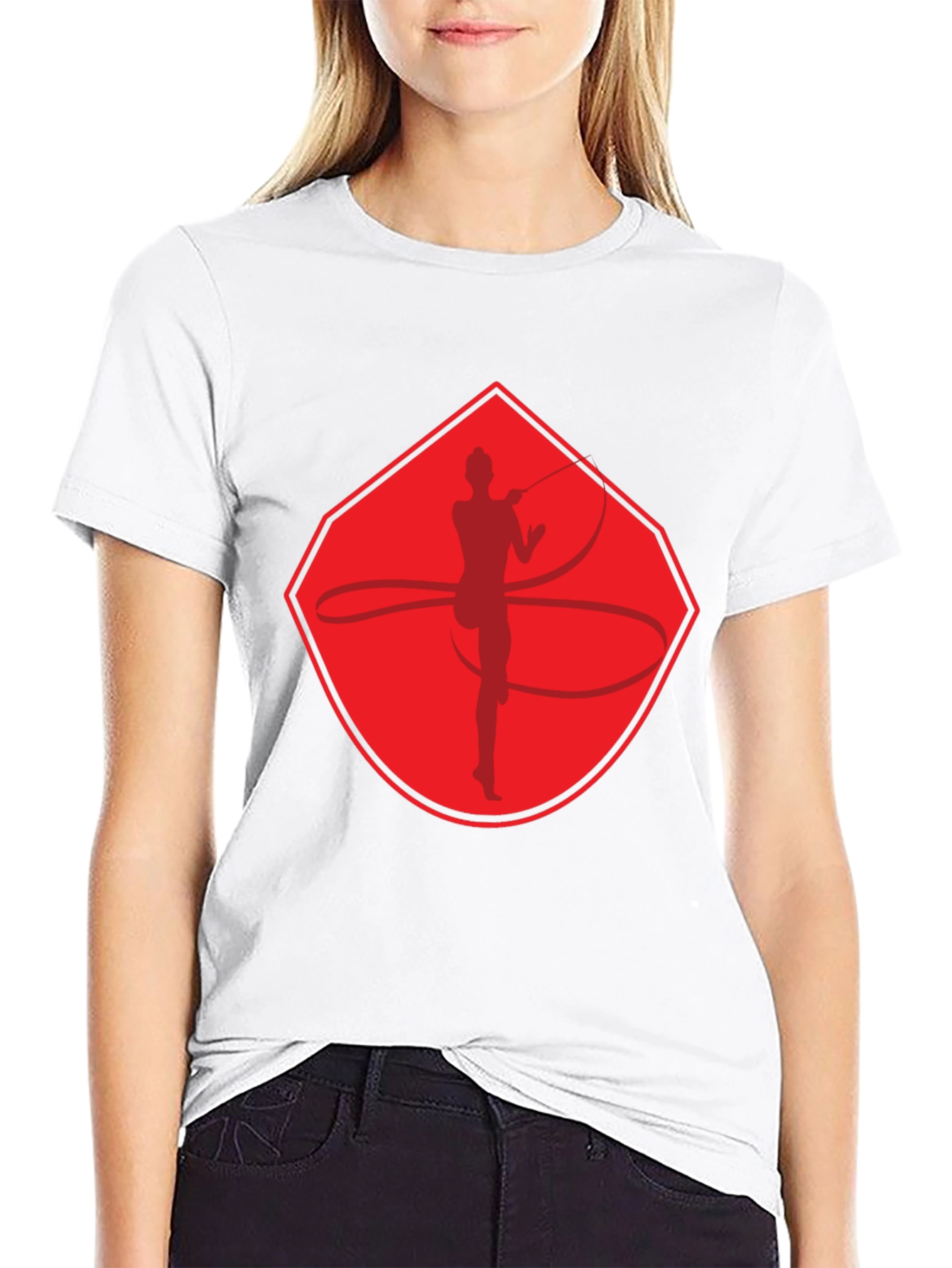 Rhythmic Gymnast Graphic T-Shirt - Red Design