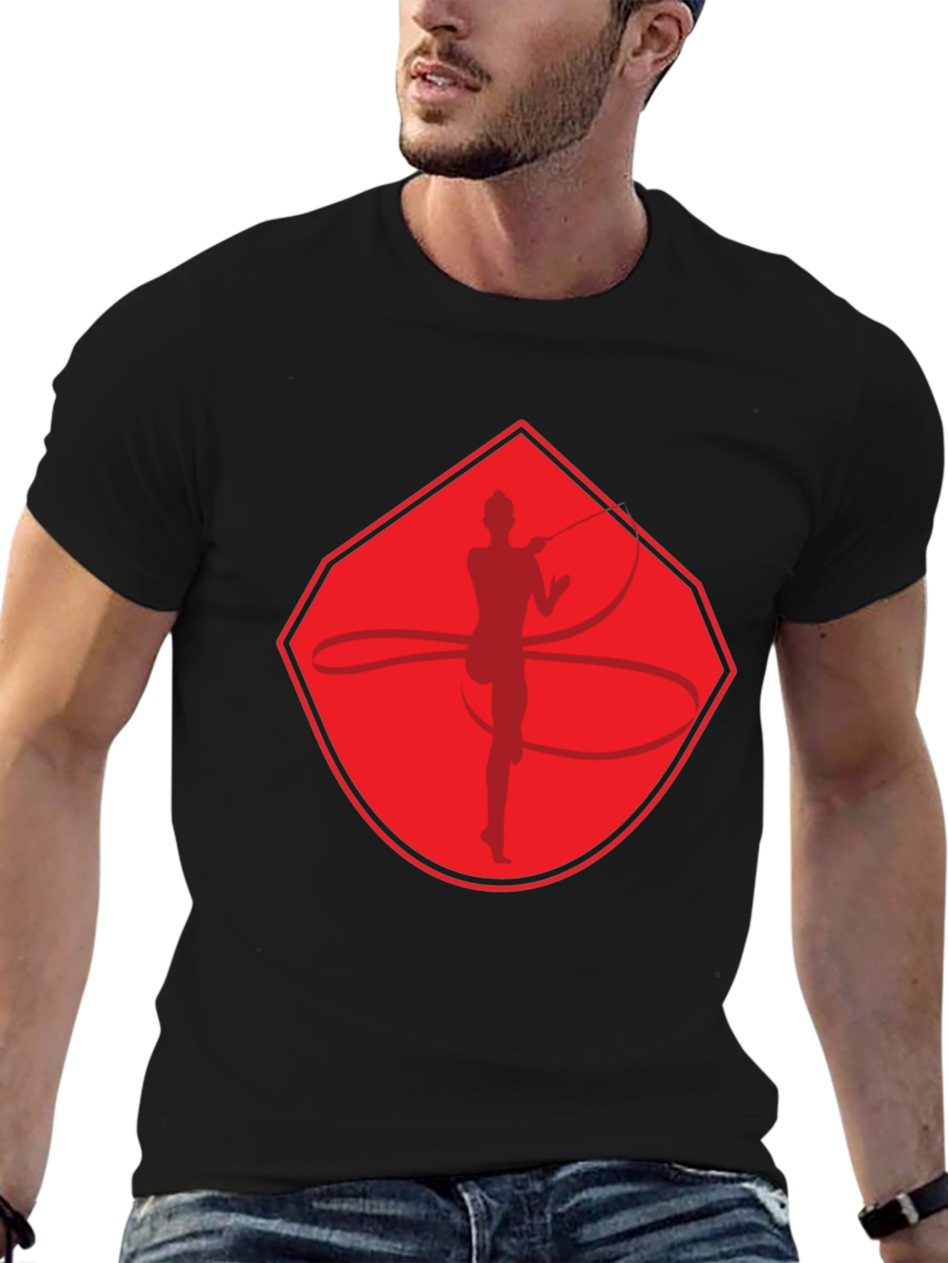 Rhythmic Gymnast Graphic T-Shirt - Red Design