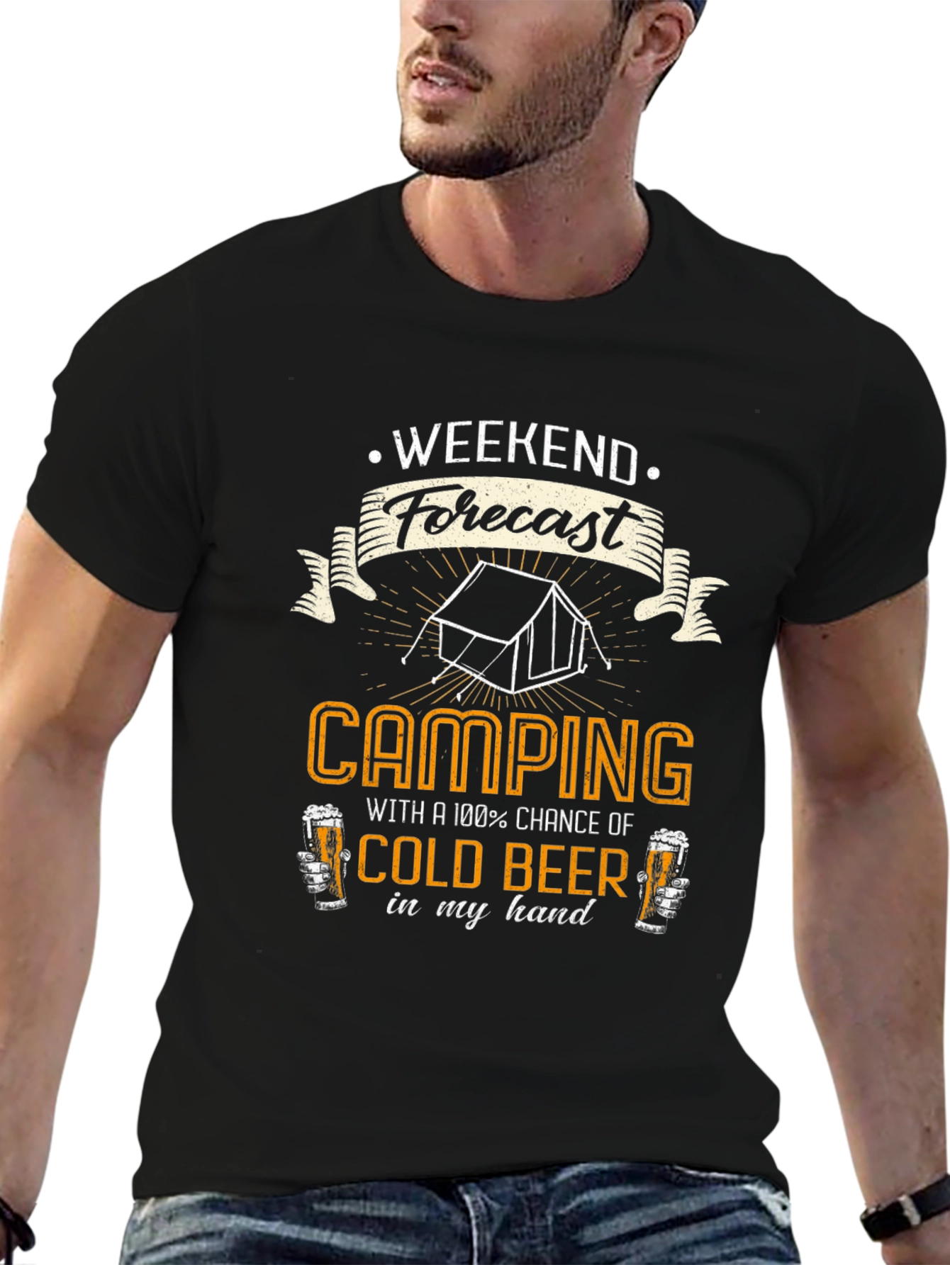 Camping & Beer T-Shirt: Weekend Forecast