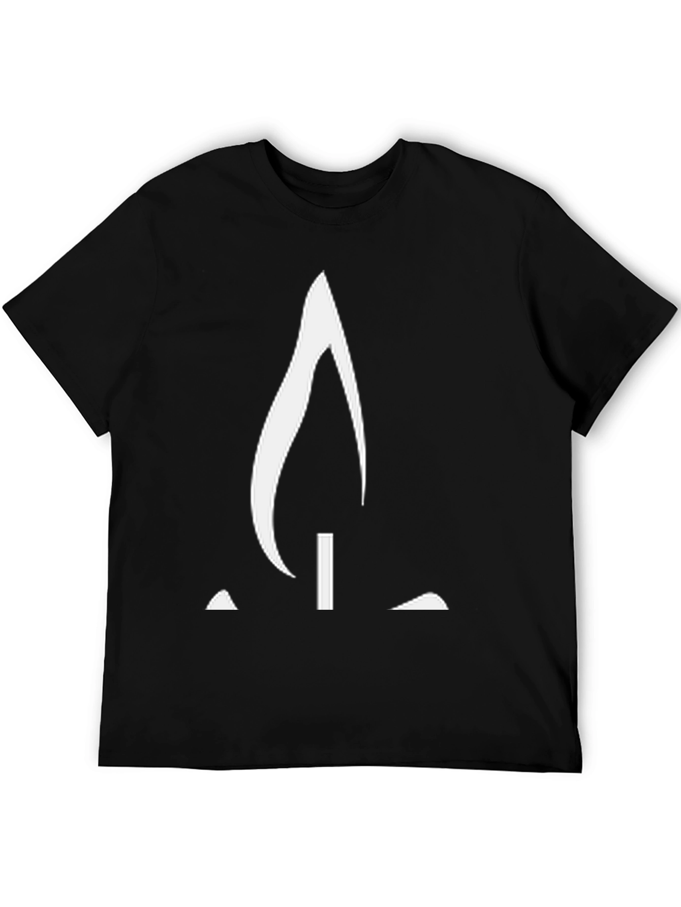 Abstract Flame Graphic Tee - Modern Casual Style