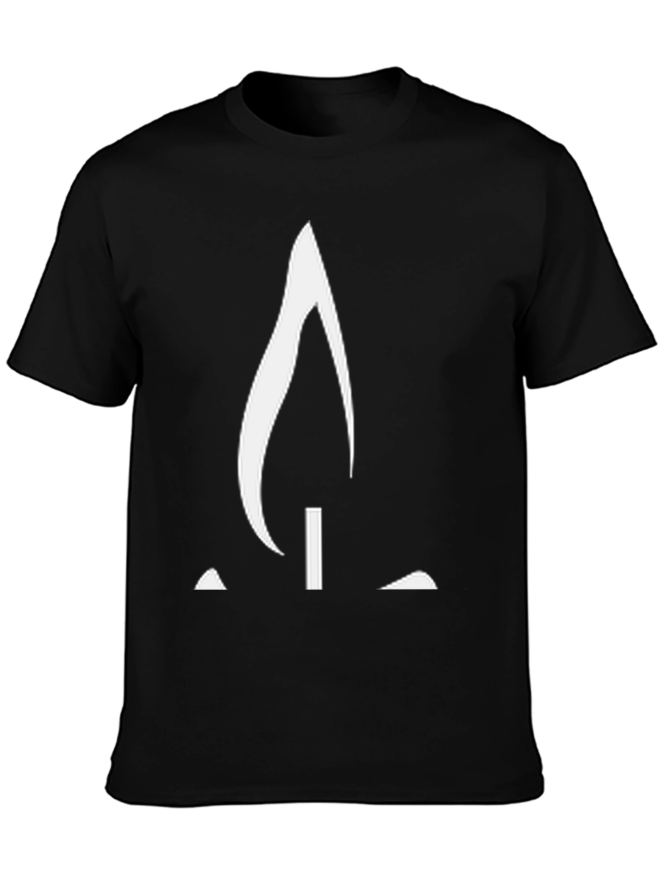 Abstract Flame Graphic Tee - Modern Casual Style