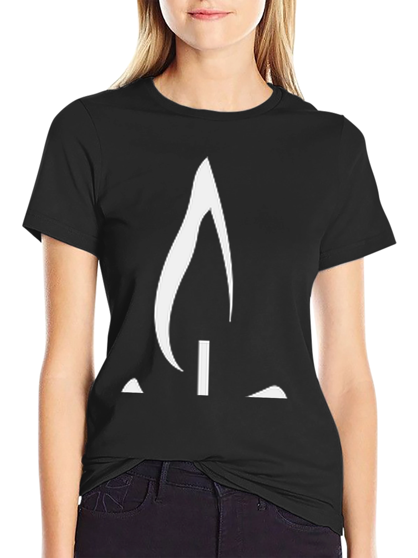 Abstract Flame Graphic Tee - Modern Casual Style