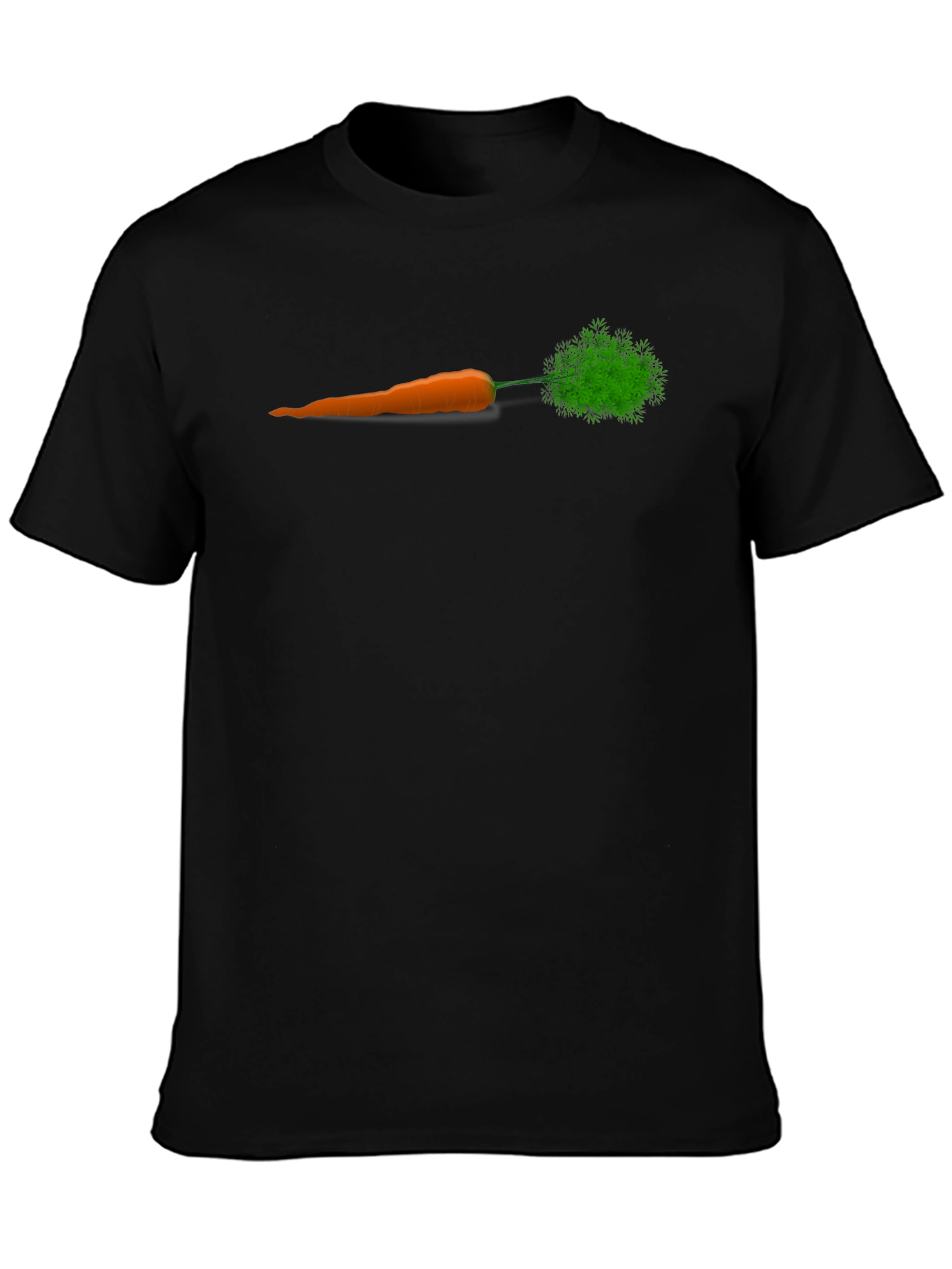 Carrot Graphic Tee - Unisex Black T-Shirt