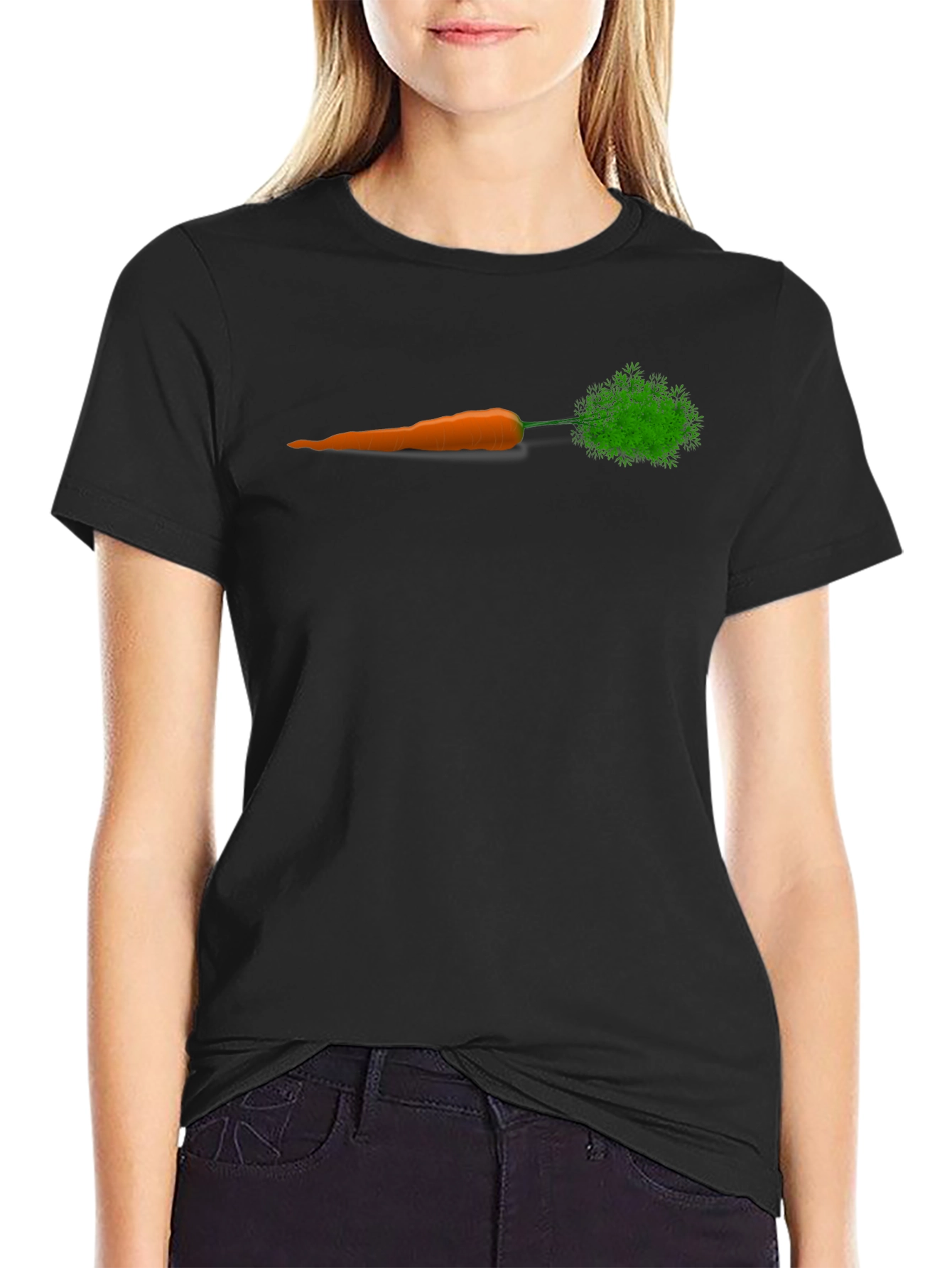 Carrot Graphic Tee - Unisex Black T-Shirt