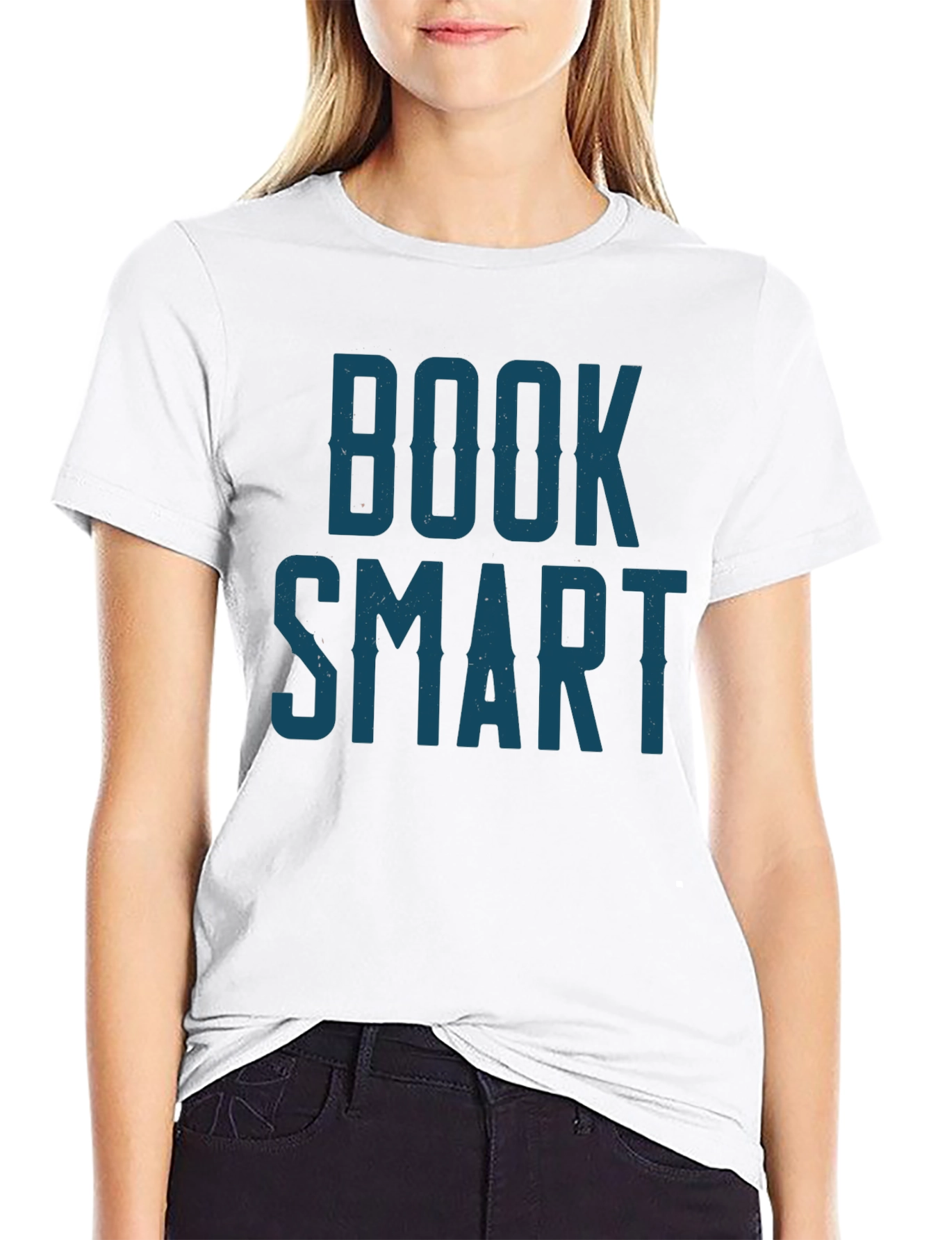 Book Smart Graphic Tee - Black Cotton Blend T-Shirt