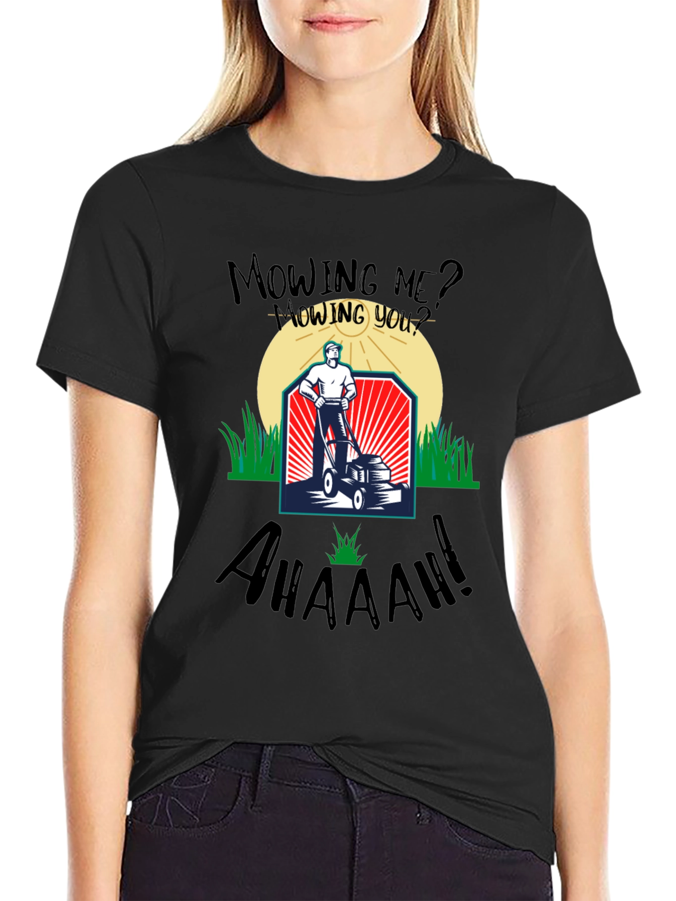 Mowing Me? T-Shirt - Funny Lawn Care Tee
