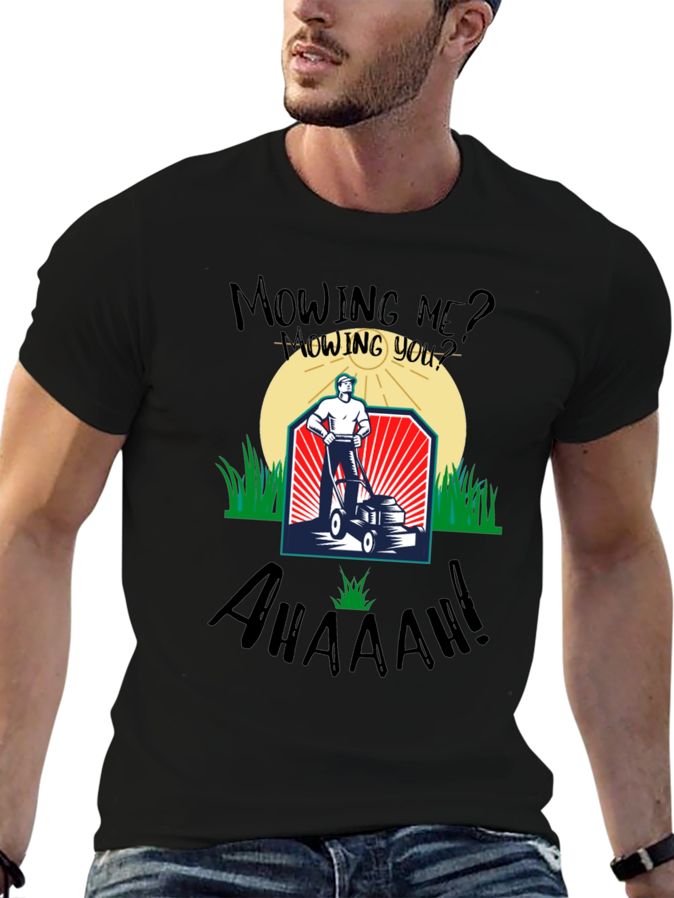 Mowing Me? T-Shirt - Funny Lawn Care Tee