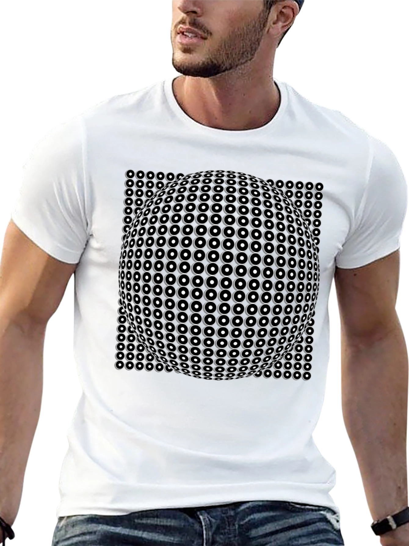 Optical Illusion Black T-Shirt