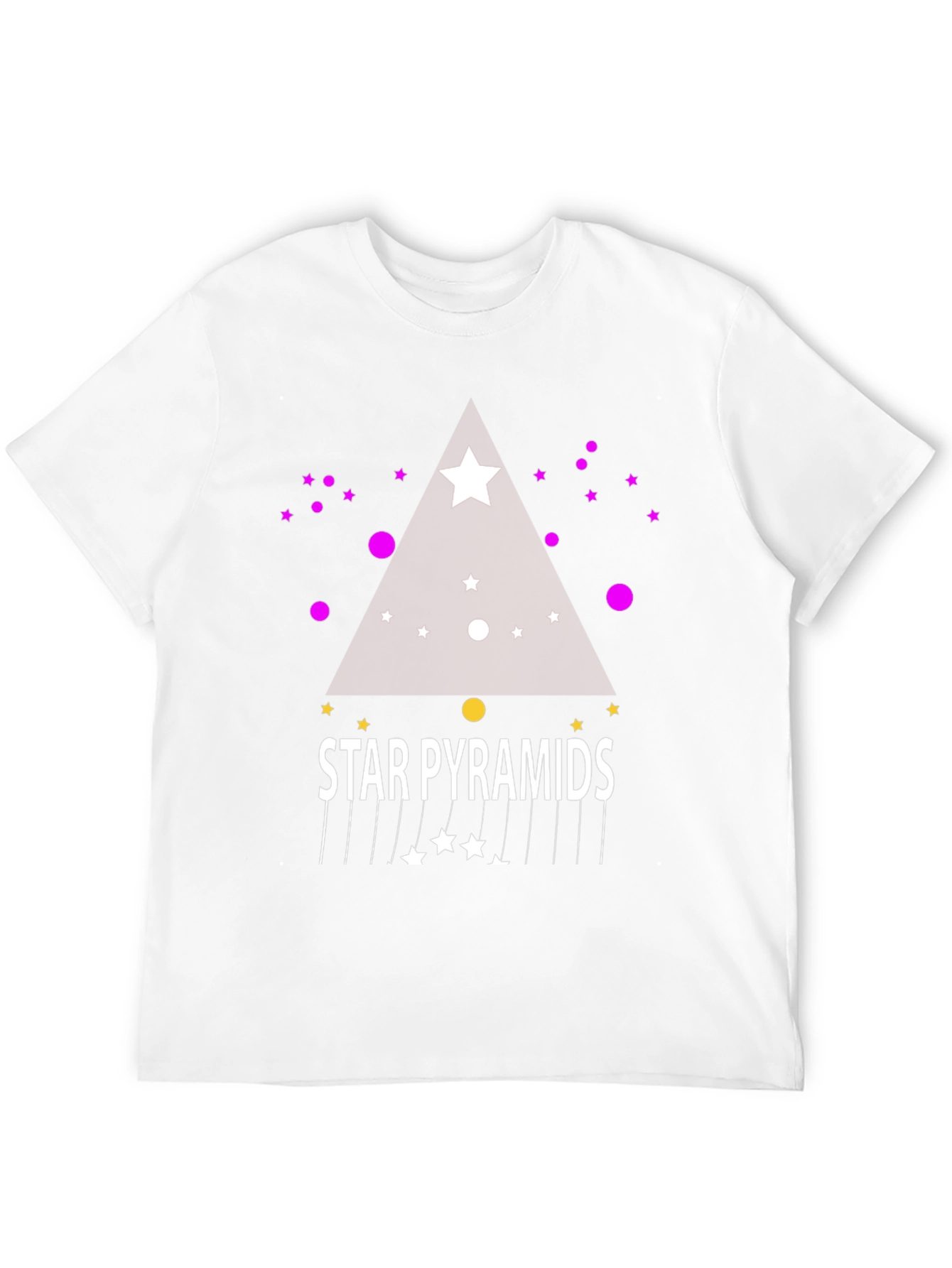 Star Pyramids Graphic Tee - Stylish Black T-Shirt
