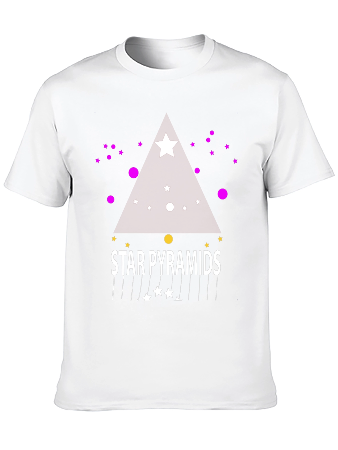 Star Pyramids Graphic Tee - Stylish Black T-Shirt