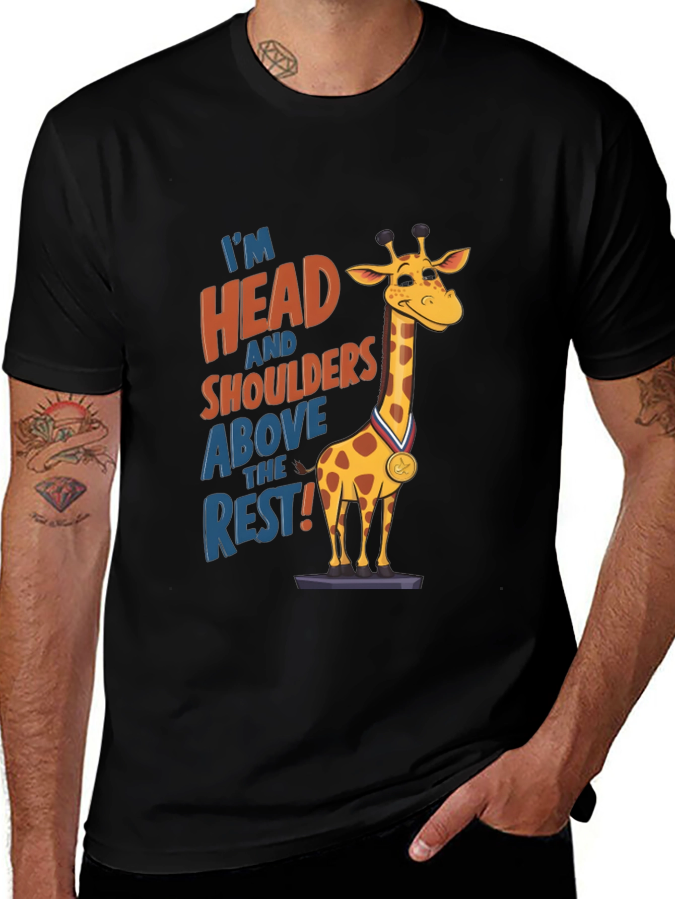 Funny Giraffe T-Shirt: Head and Shoulders Above the Rest