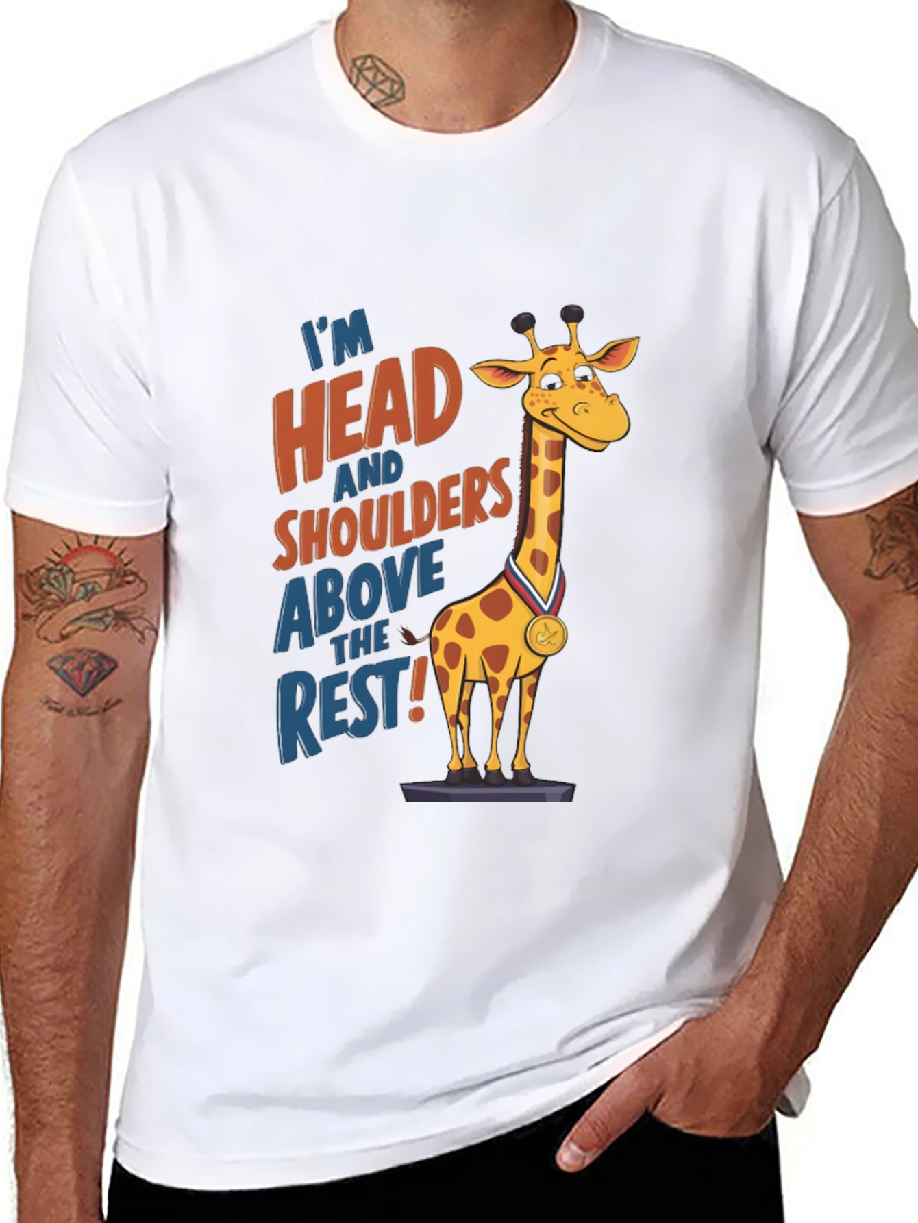 Funny Giraffe T-Shirt: Head and Shoulders Above the Rest
