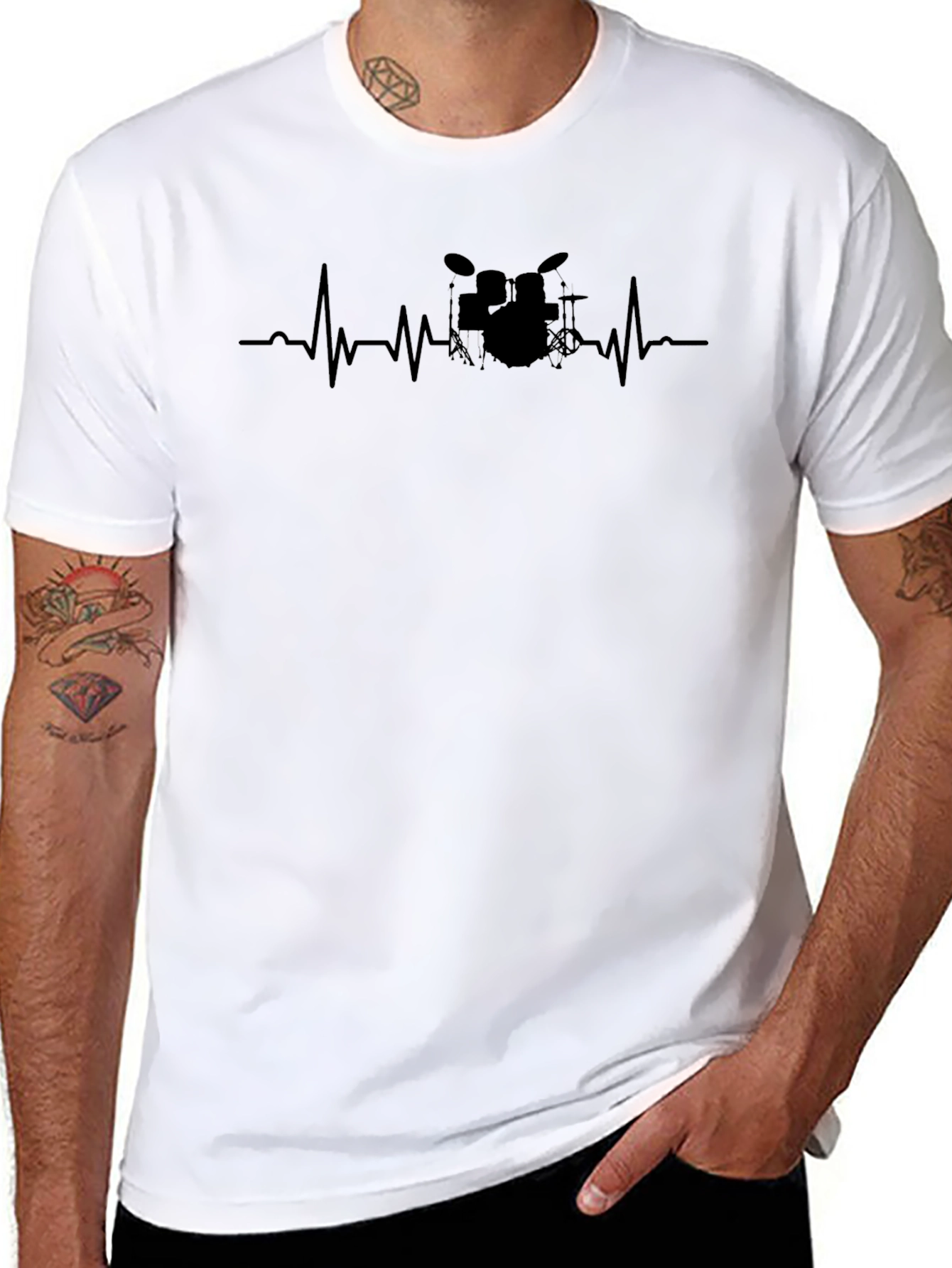Drumbeat Heartbeat T-Shirt - Musicians Passion