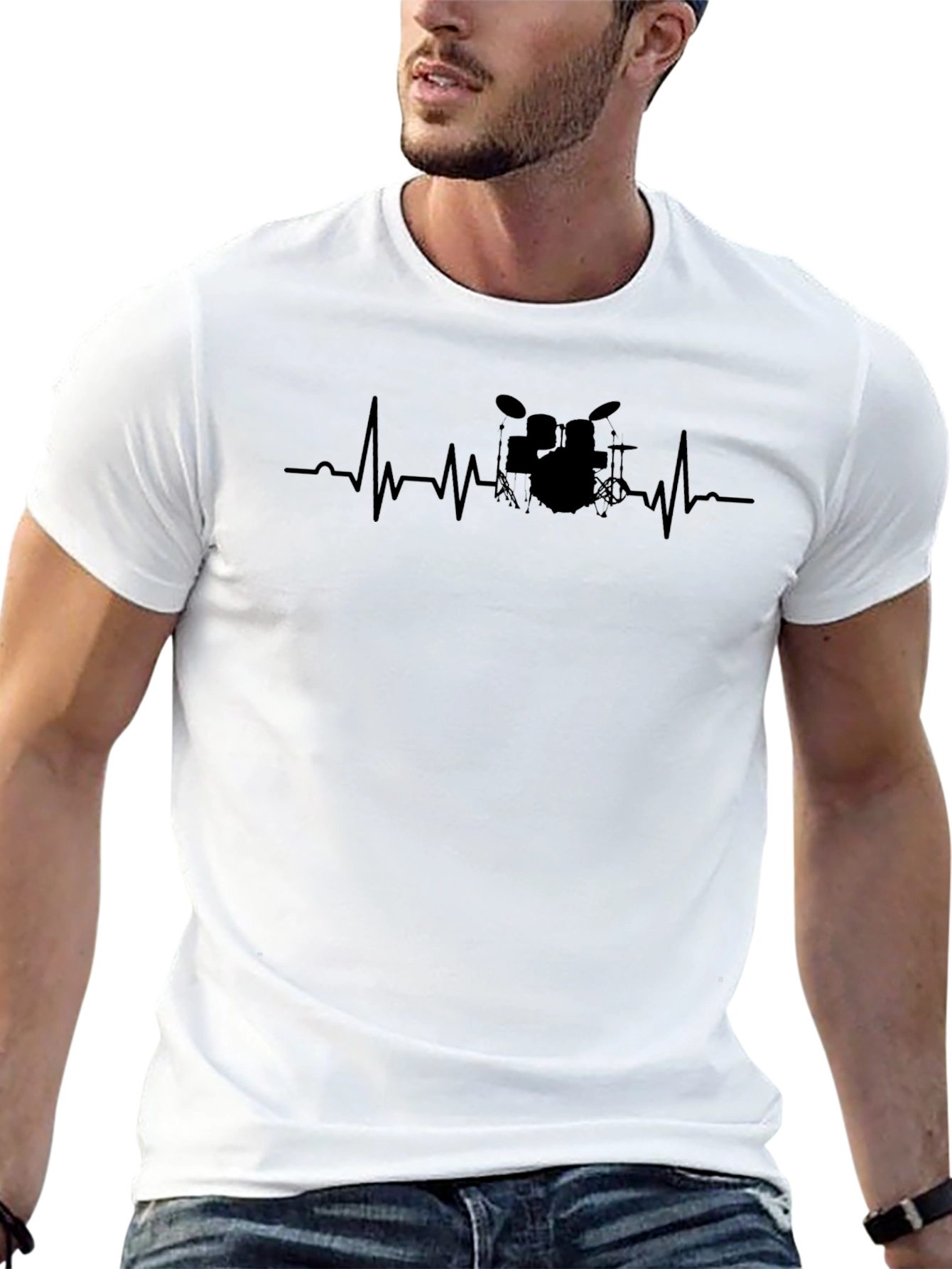 Drumbeat Heartbeat T-Shirt - Musicians Passion