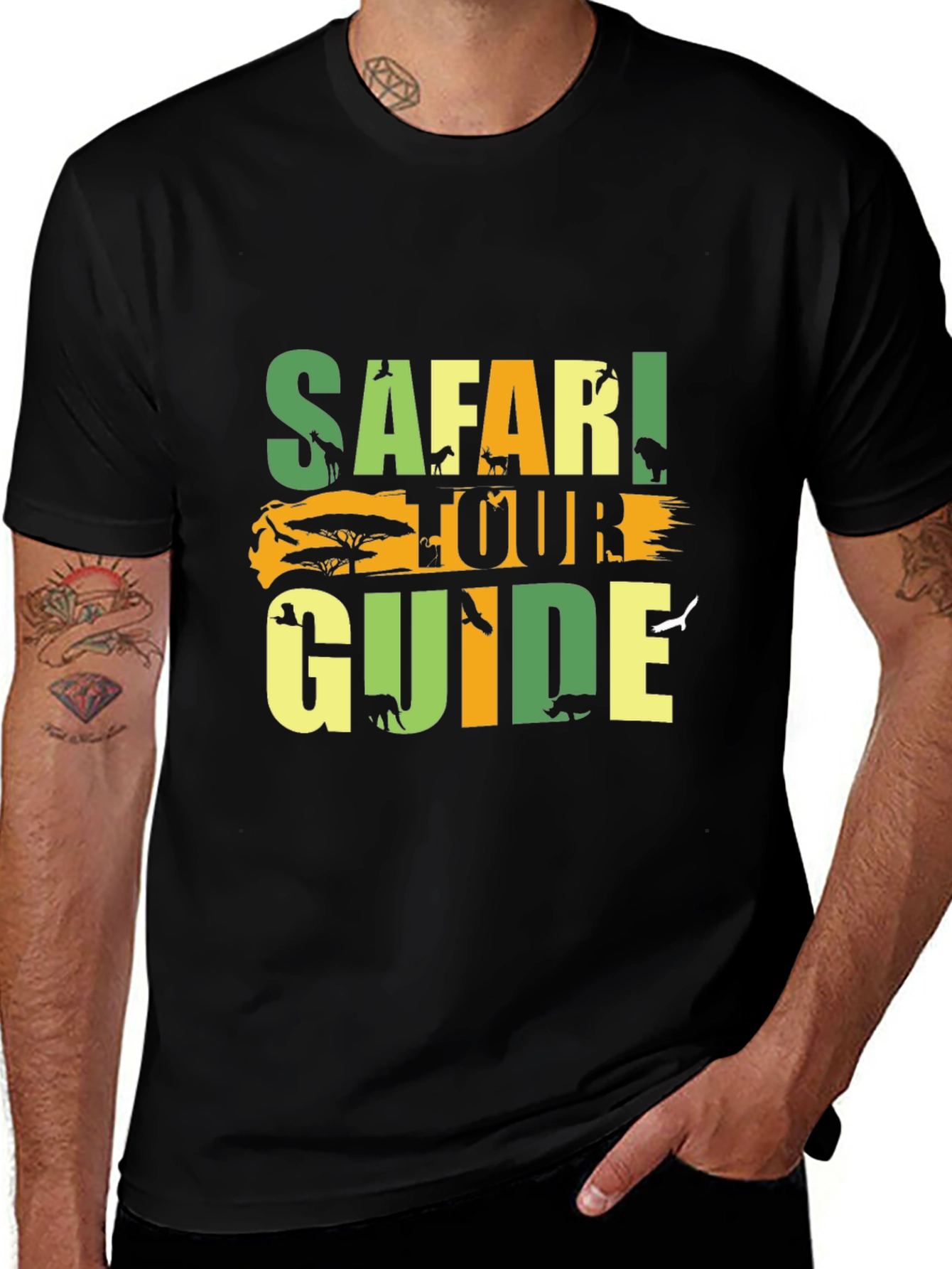 Safari Tour Guide Graphic T-Shirt