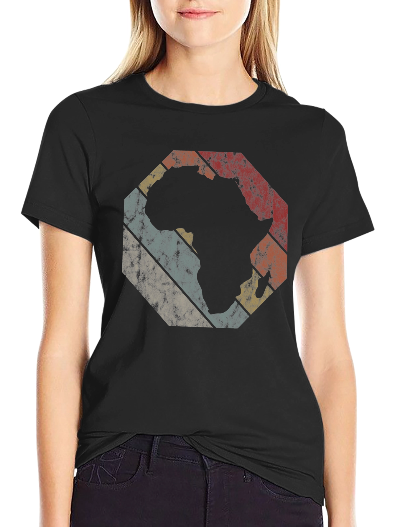 Retro Africa Continent Graphic Tee