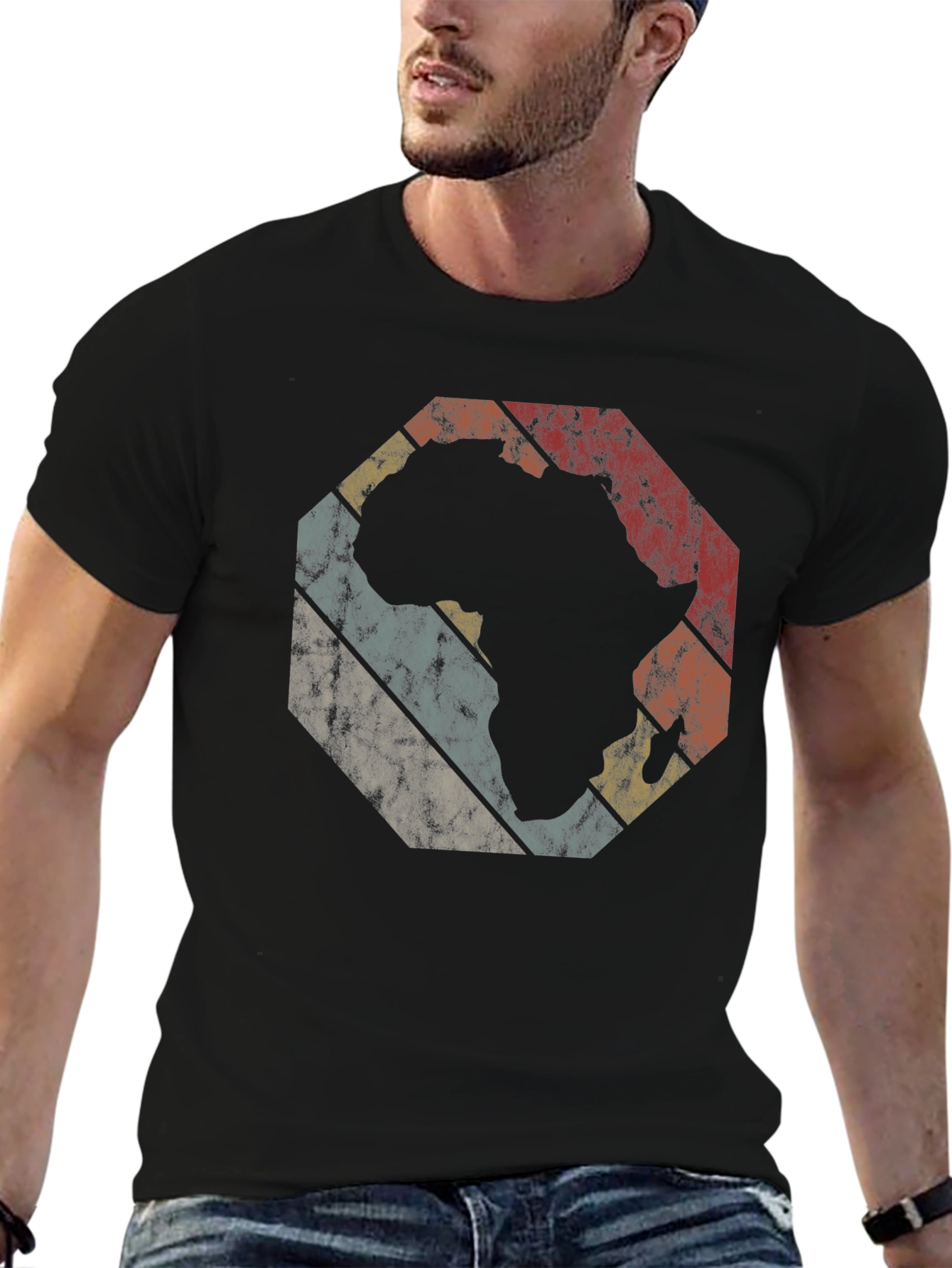 Retro Africa Continent Graphic Tee