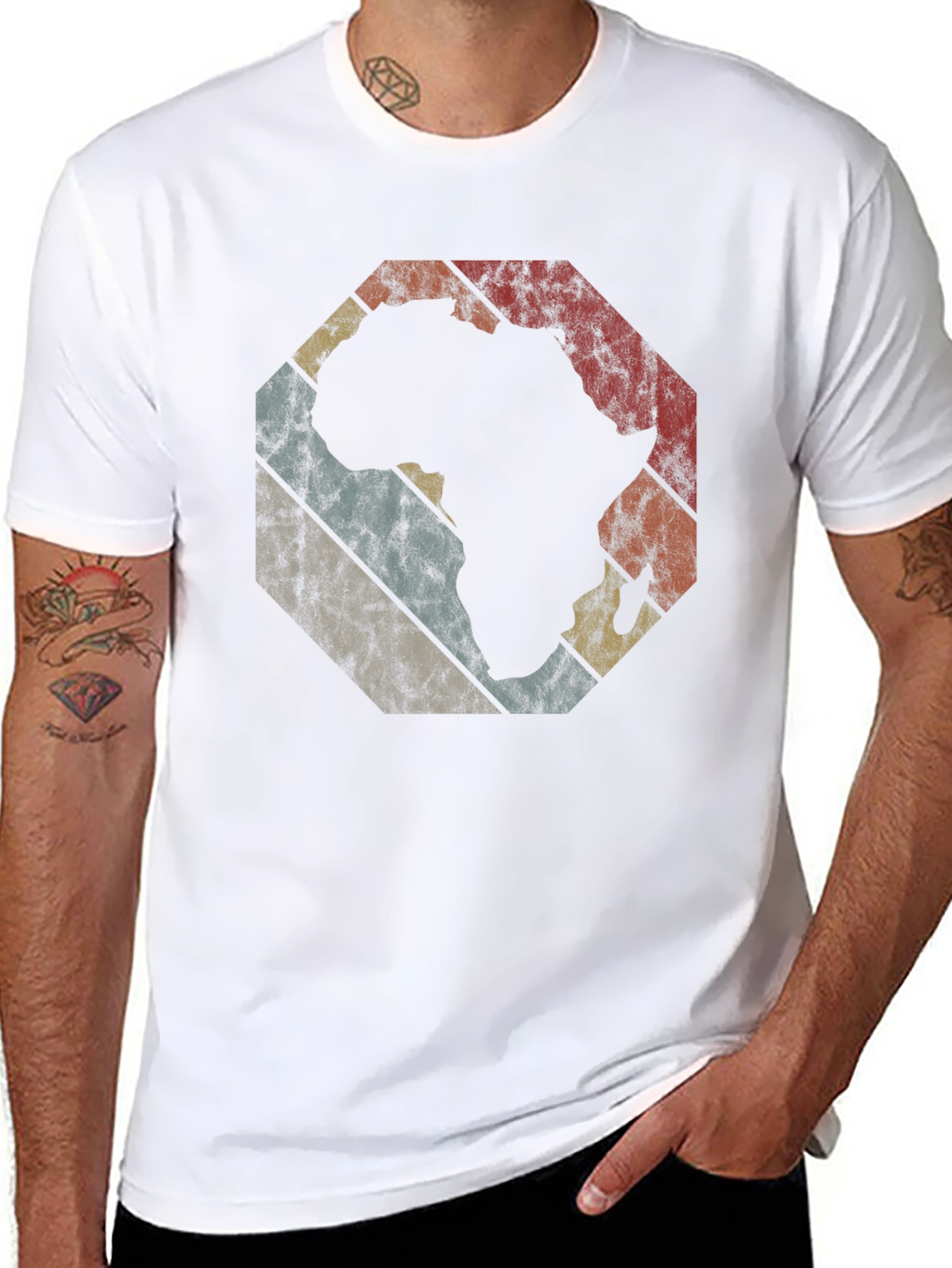 Retro Africa Continent Graphic Tee