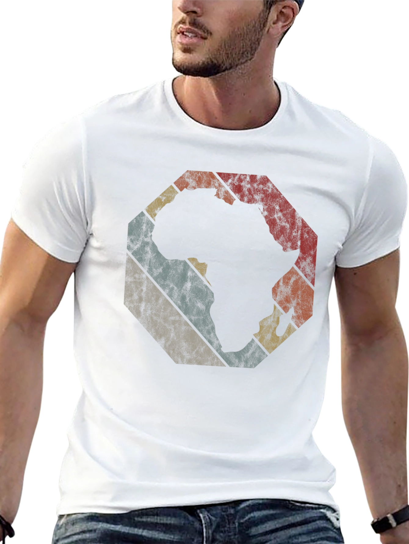 Retro Africa Continent Graphic Tee