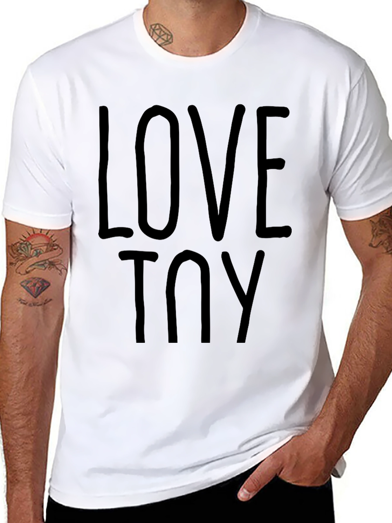 Love Toy Graphic Tee - Black Cotton T-Shirt